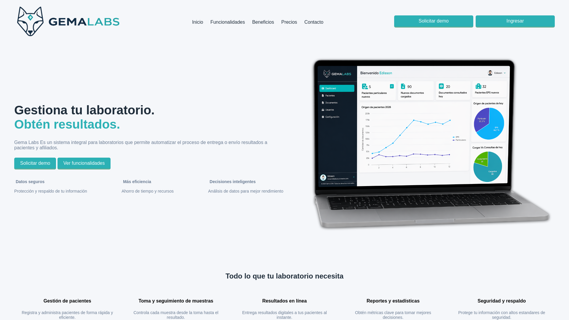 website screenshot of https://gemalabs.co/