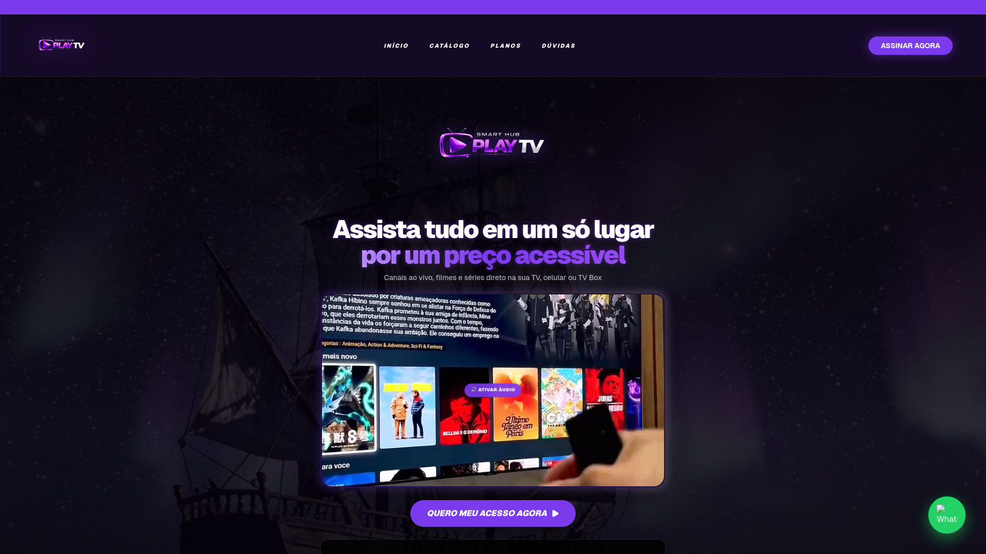 website screenshot of https://smarthubplaytv.online/