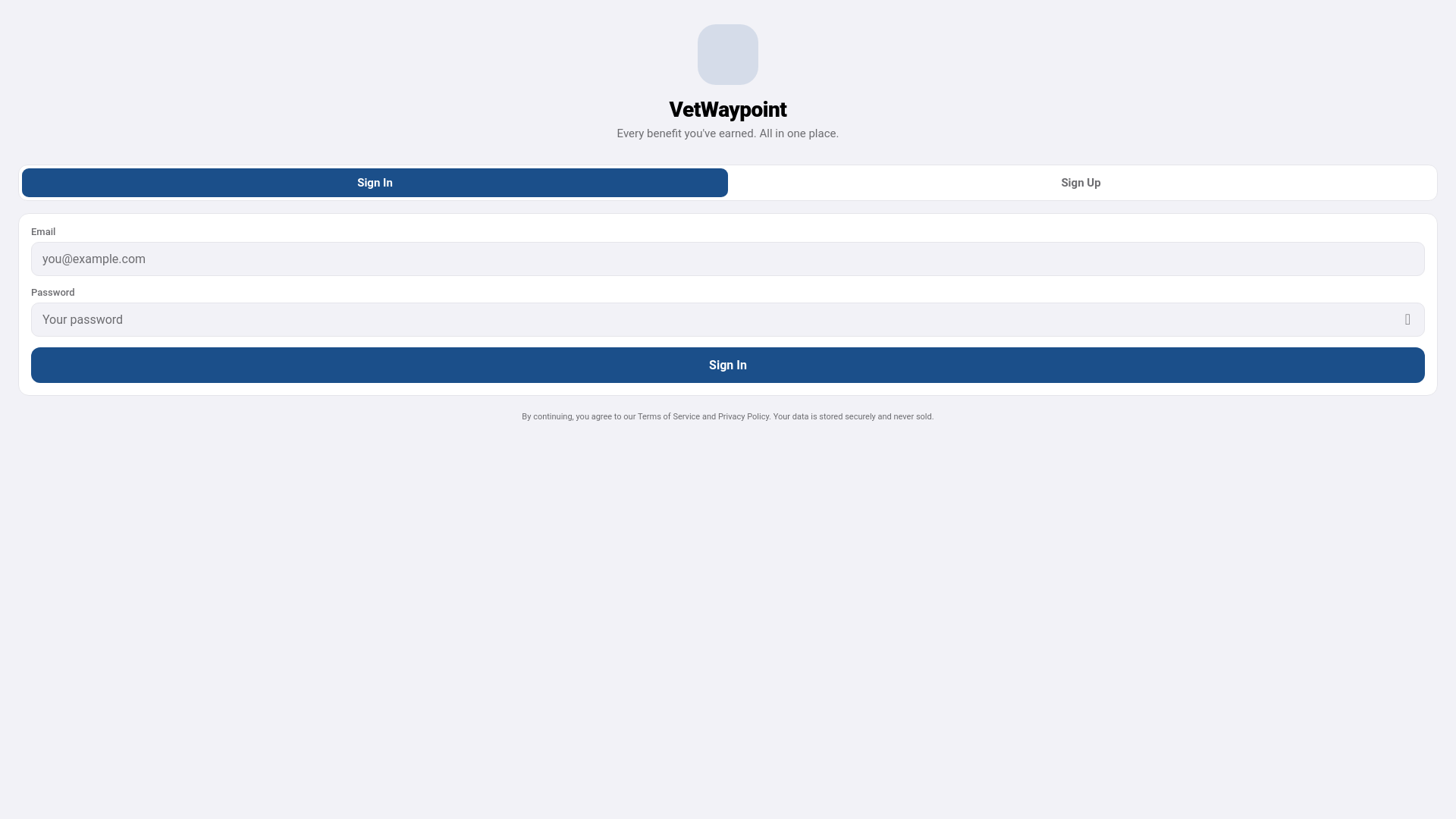 website screenshot of https://vetwaypoint-dev.pages.dev/
