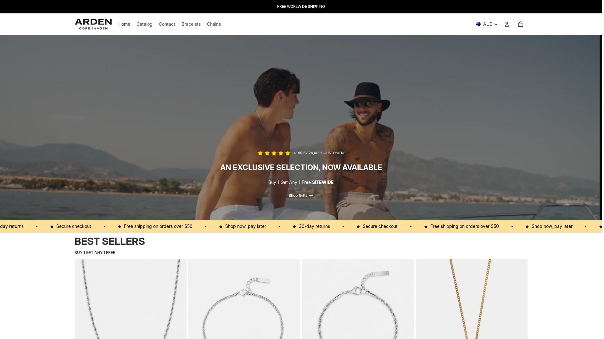 website screenshot of https://ardencopenhagen.com/