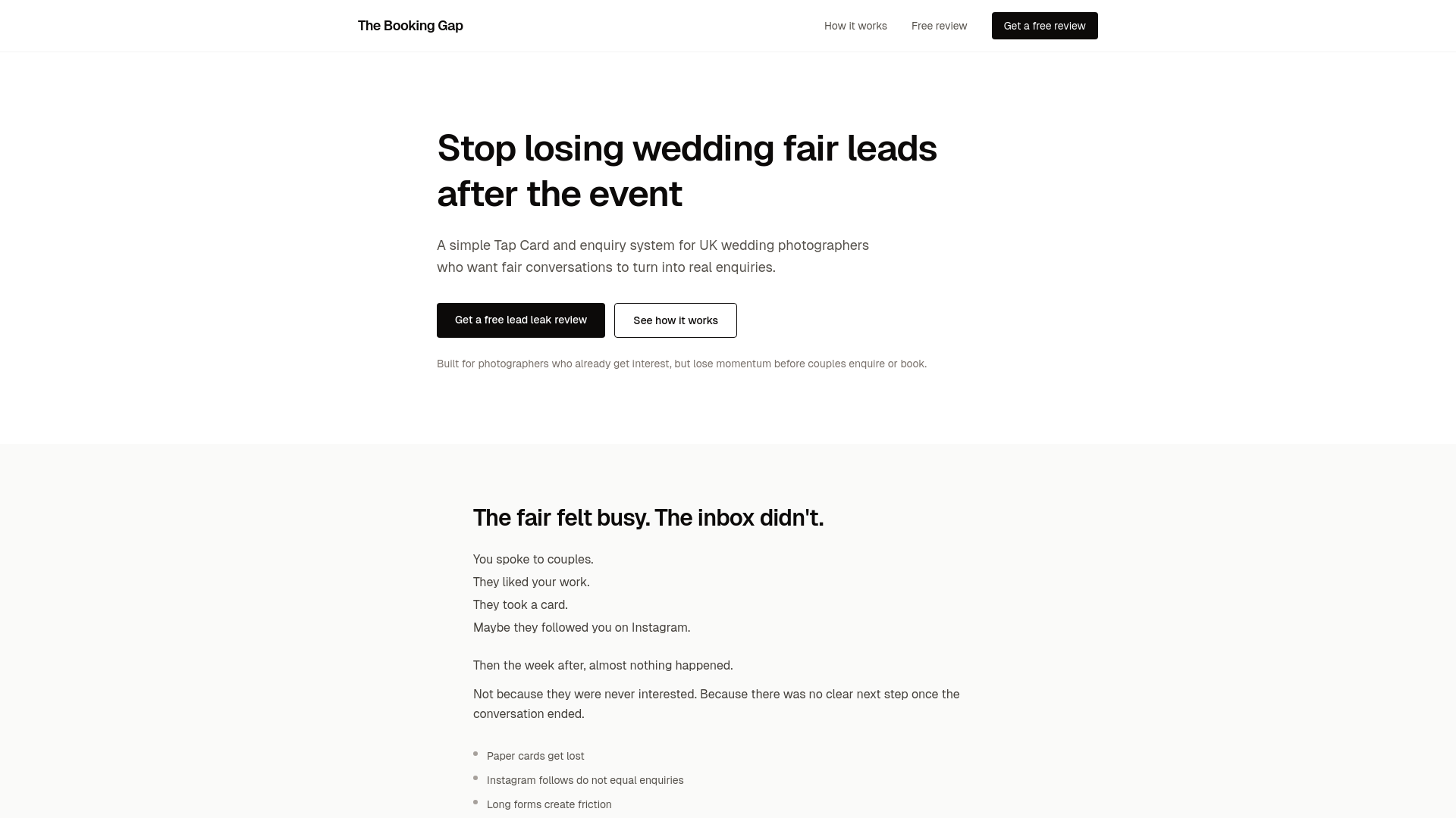 website screenshot of https://thebookinggap.com/
