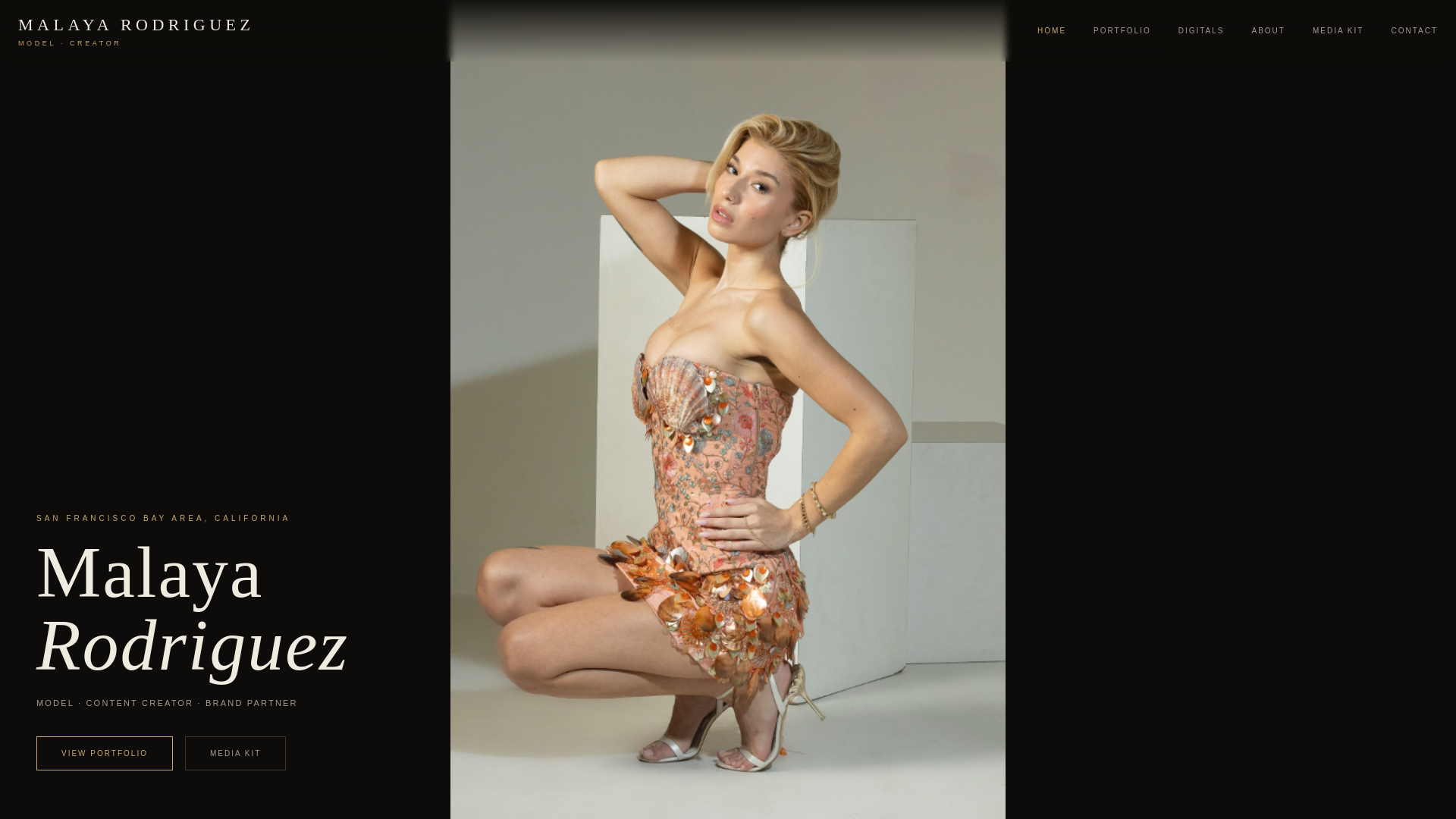 website screenshot of https://malayarodriguez.com/