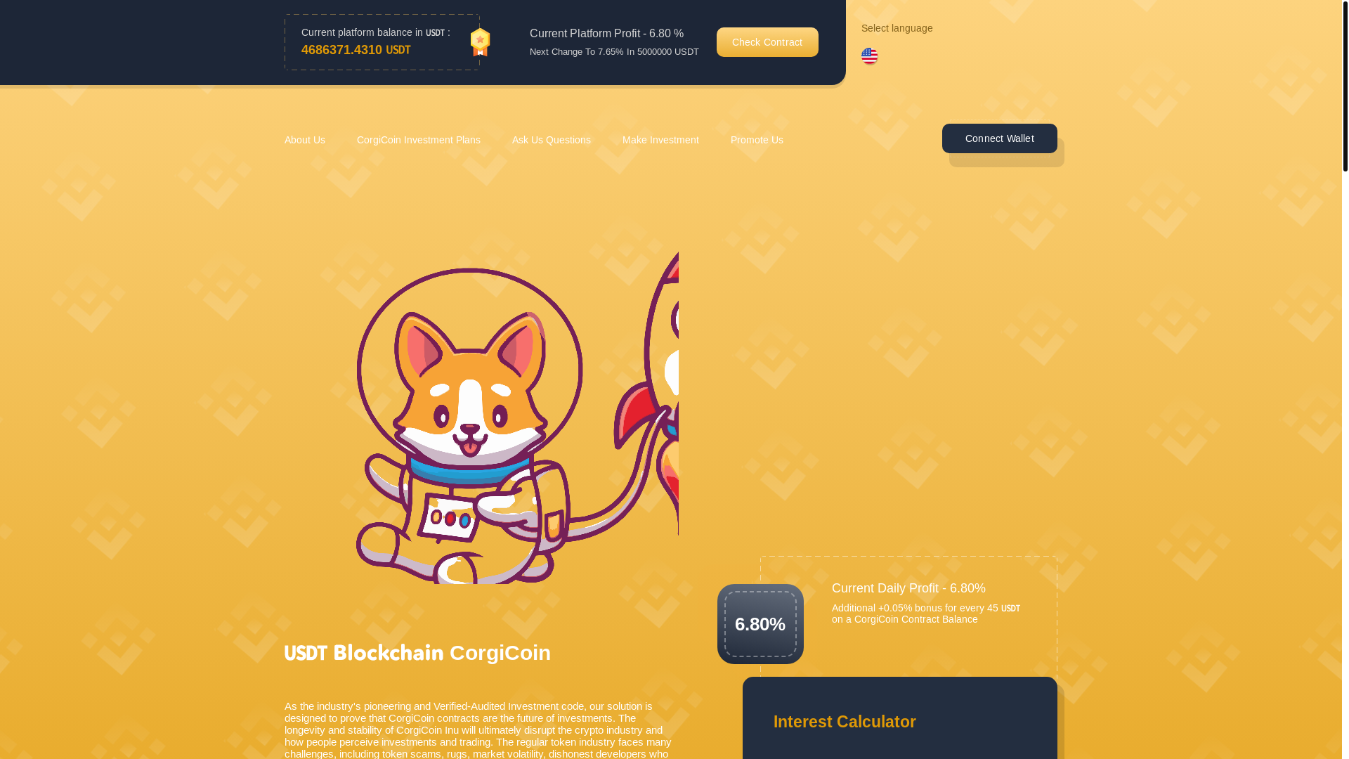 website screenshot of https://chainodogs.top/