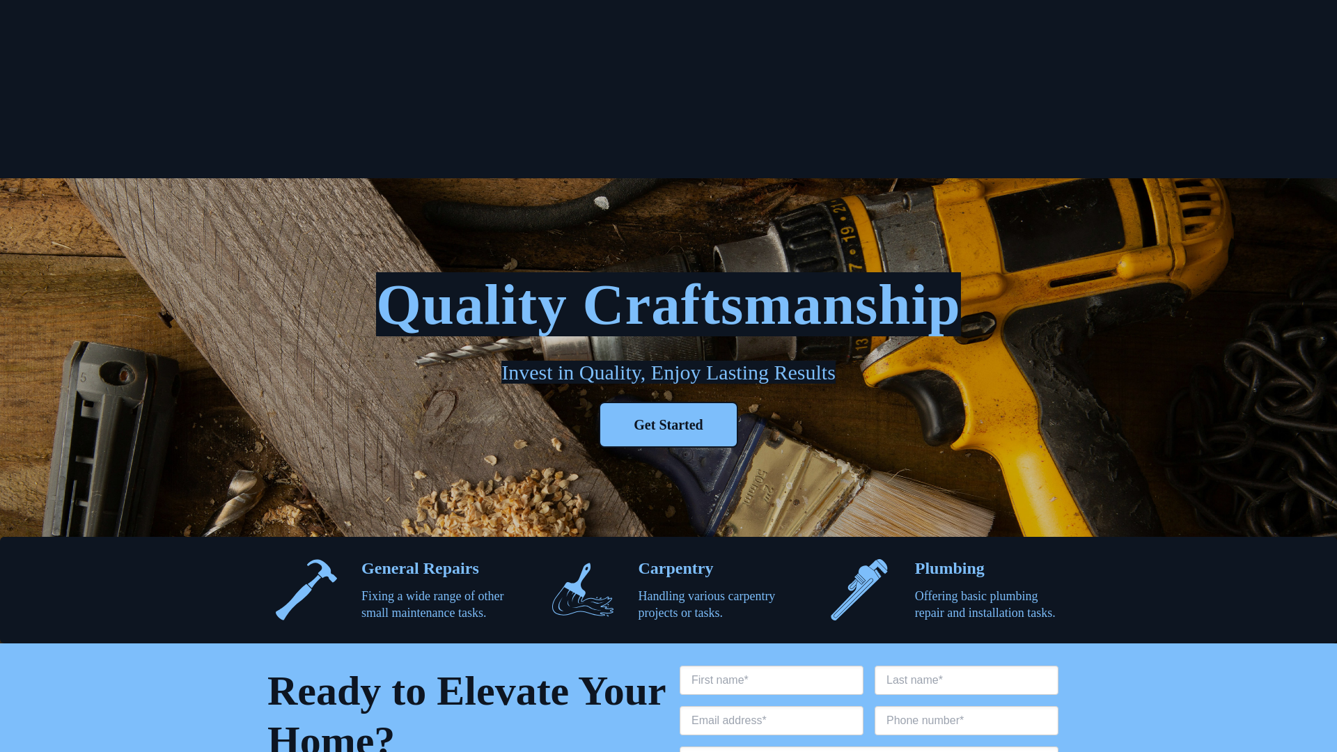 website screenshot of https://mckinneyhomemaintenance.com