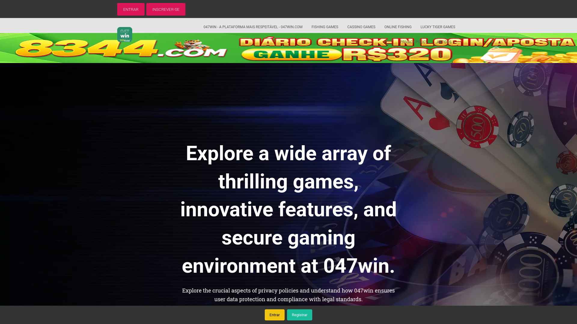 website screenshot of https://047winapp.com/