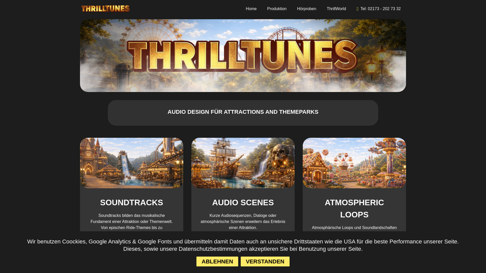 website screenshot of https://thrilltunes.de/