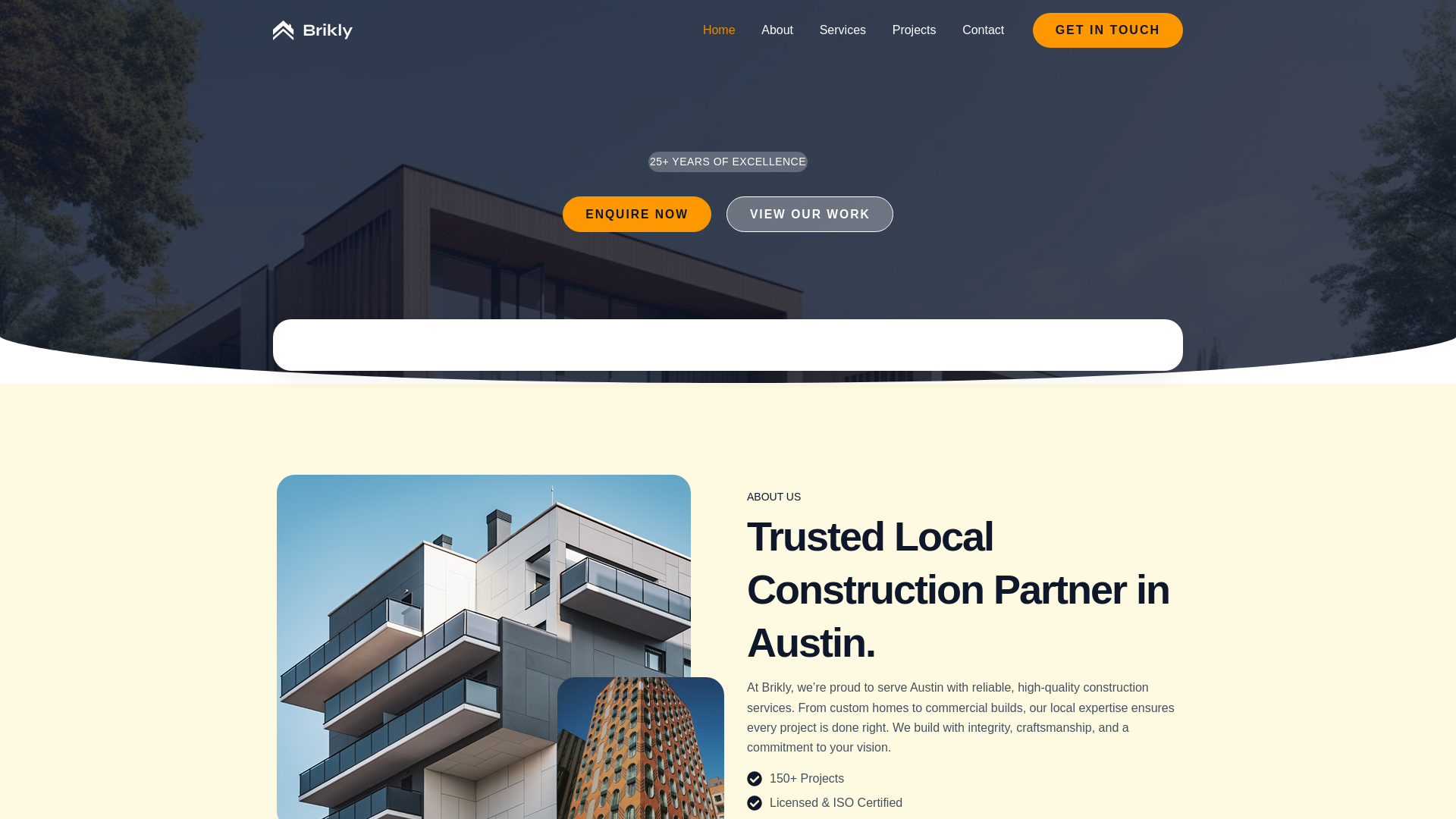 website screenshot of https://femaconstruction.ca