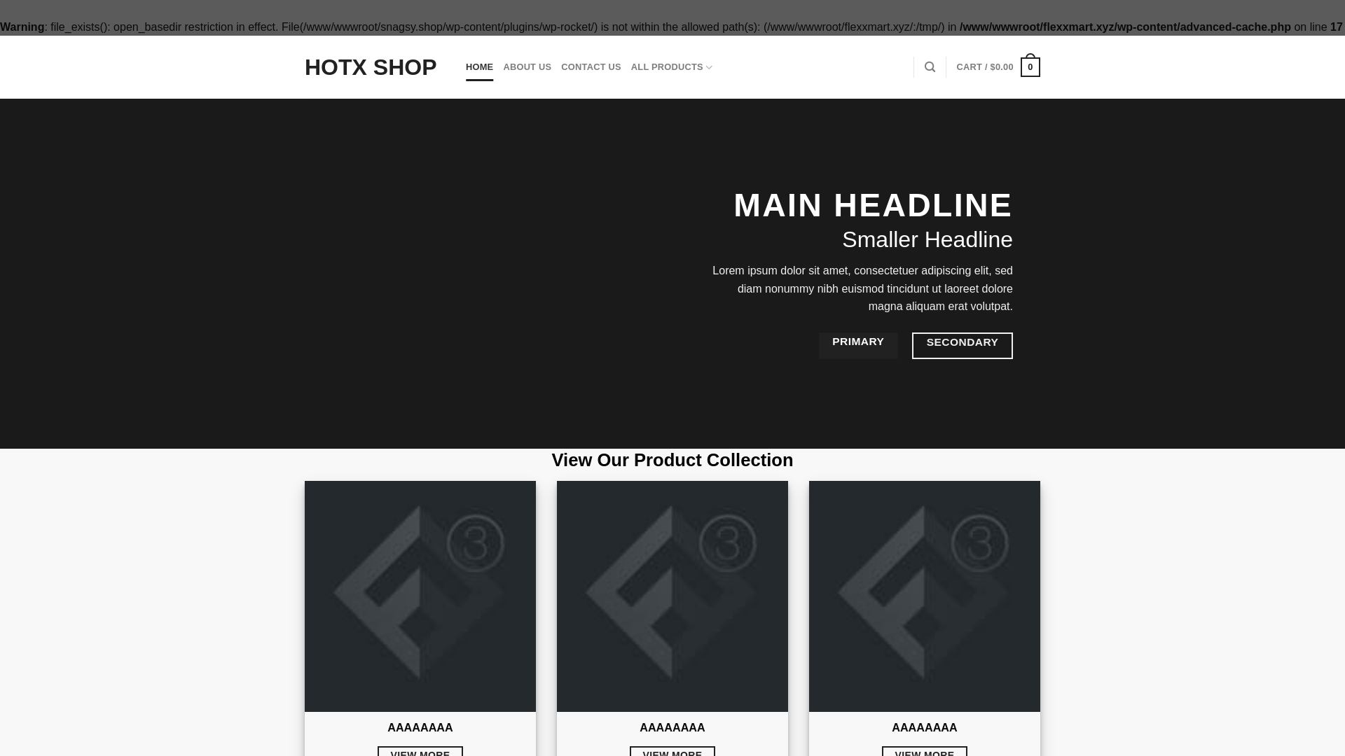 website screenshot of https://flexxmart.xyz/