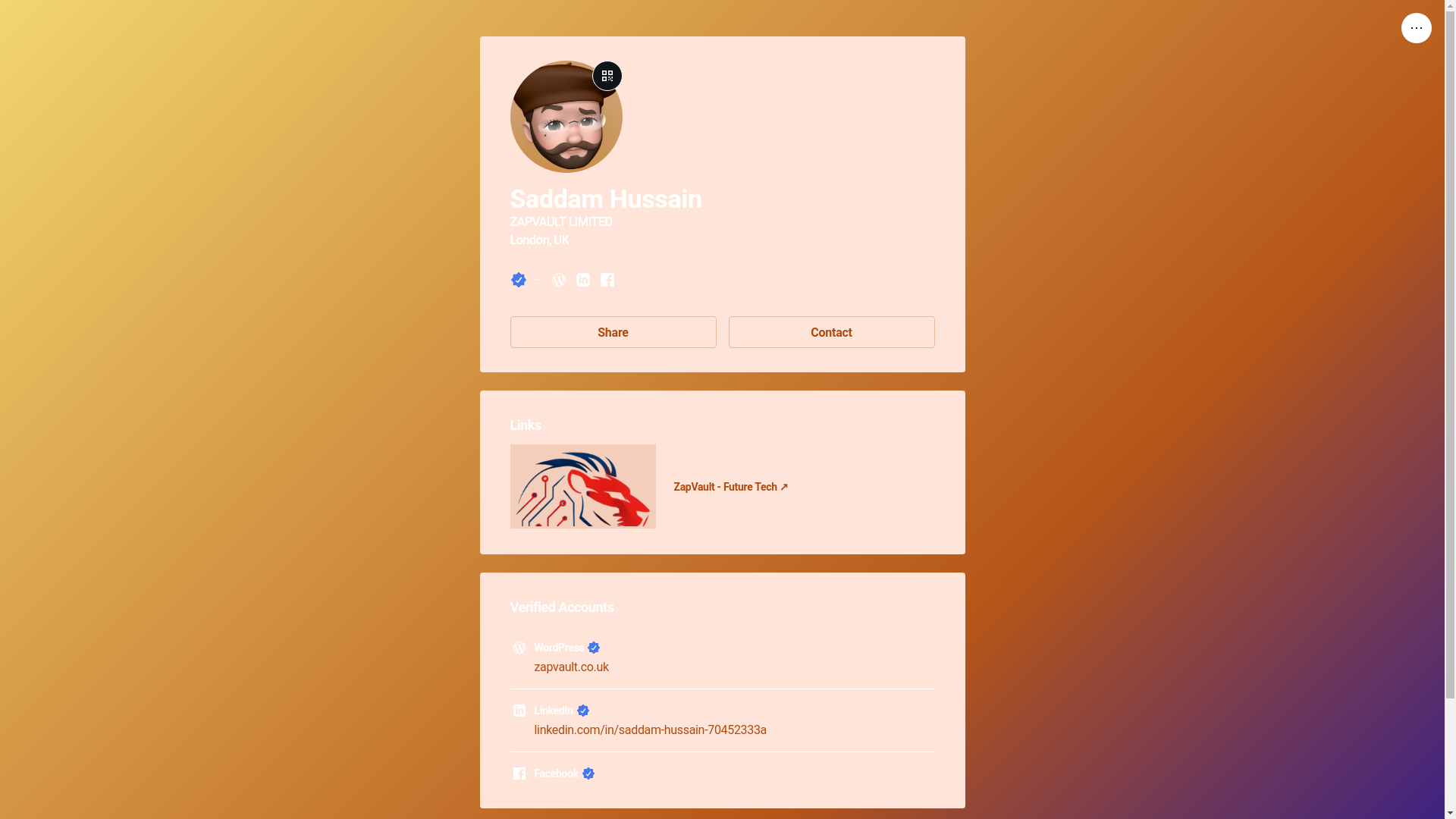 website screenshot of https://shussain.info/
