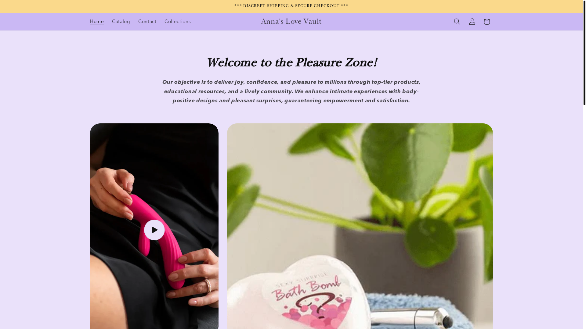 website screenshot of https://annaslovevault.com/