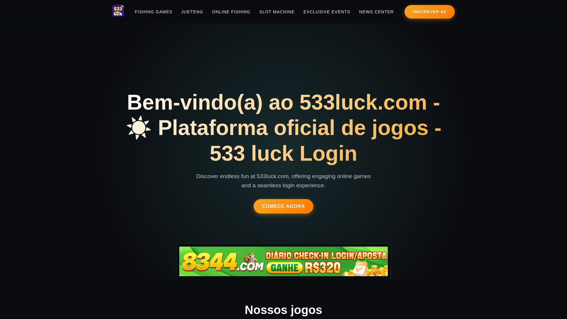 website screenshot of https://533luckpg.com/