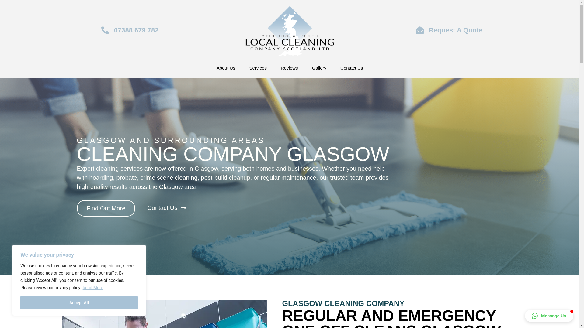website screenshot of https://cleaningcompanydunblane.co.uk/