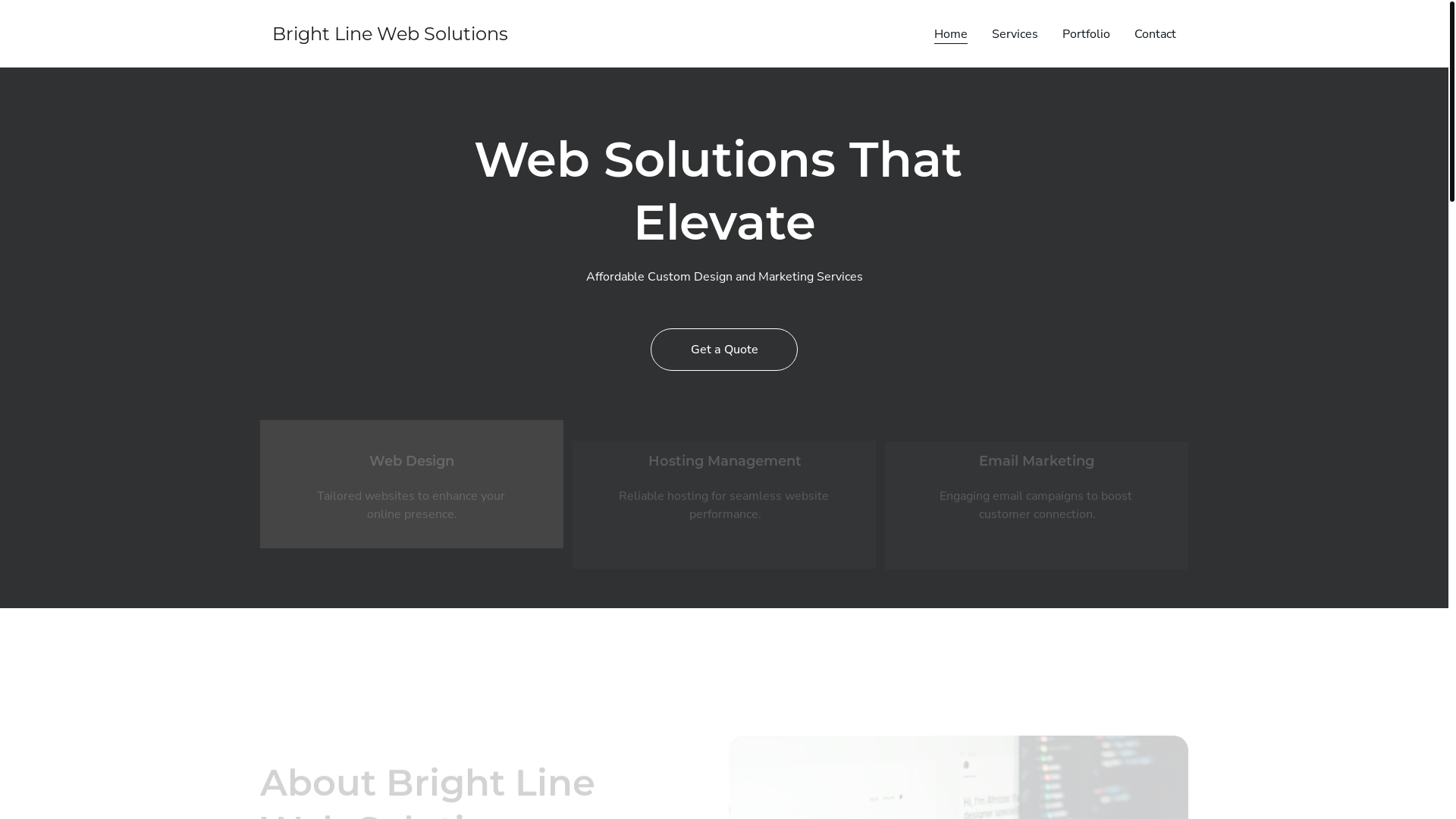 website screenshot of https://brightlinewebsolutions.store/