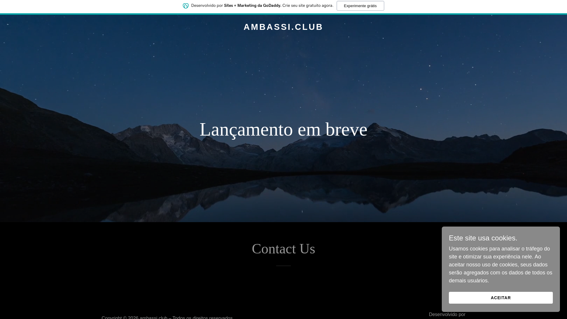 website screenshot of https://ambassi.club/