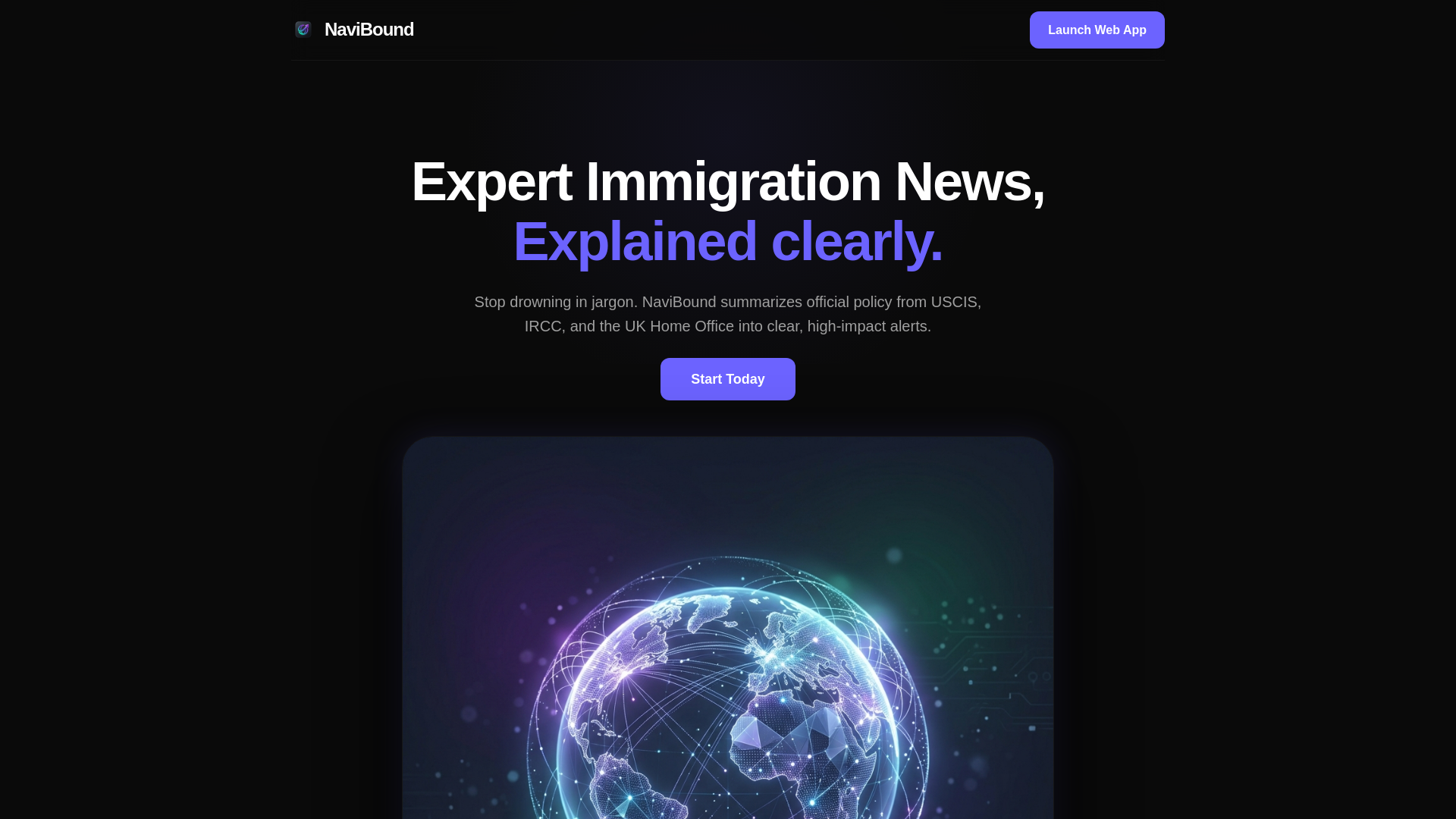 website screenshot of https://navibound.com/