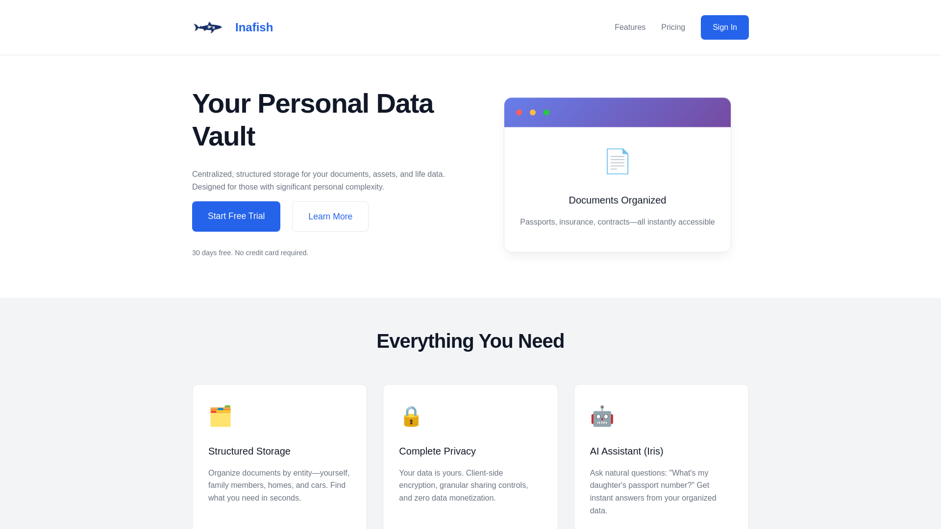 website screenshot of https://inafish-com.pages.dev/