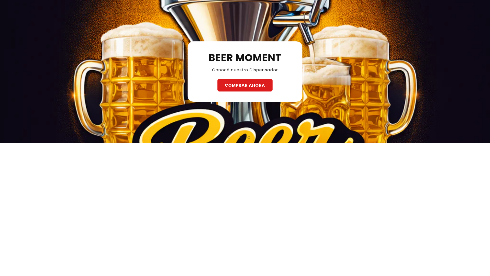 website screenshot of https://beermoment.store