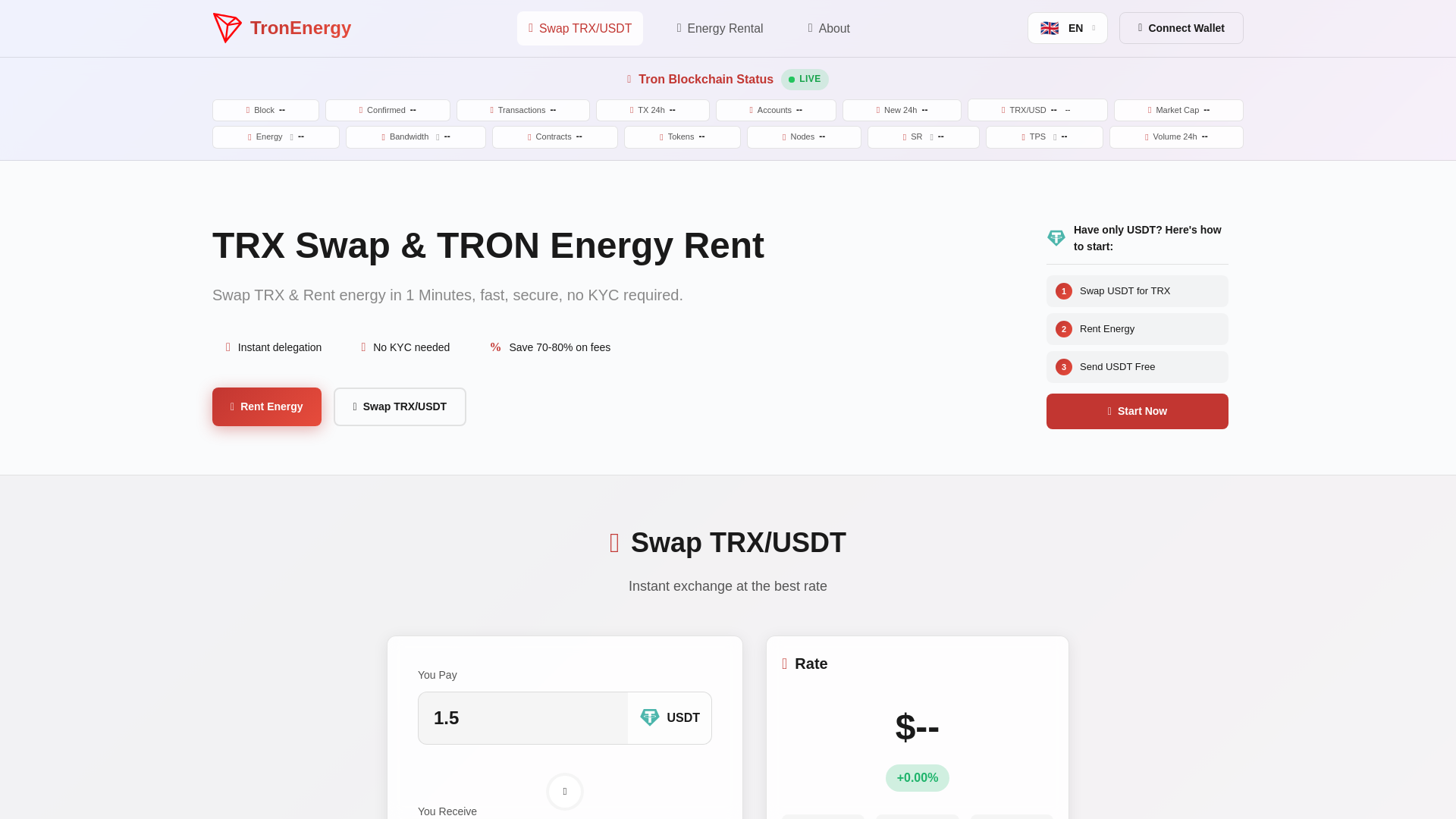 website screenshot of https://tronkeep.com/