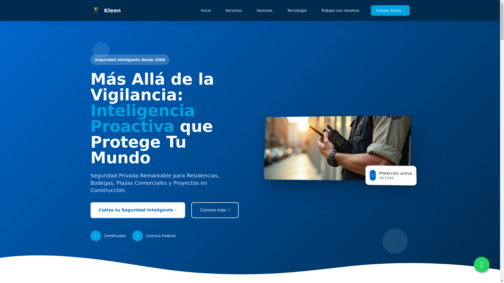 website screenshot of https://seguridadprivadaperfec.com/