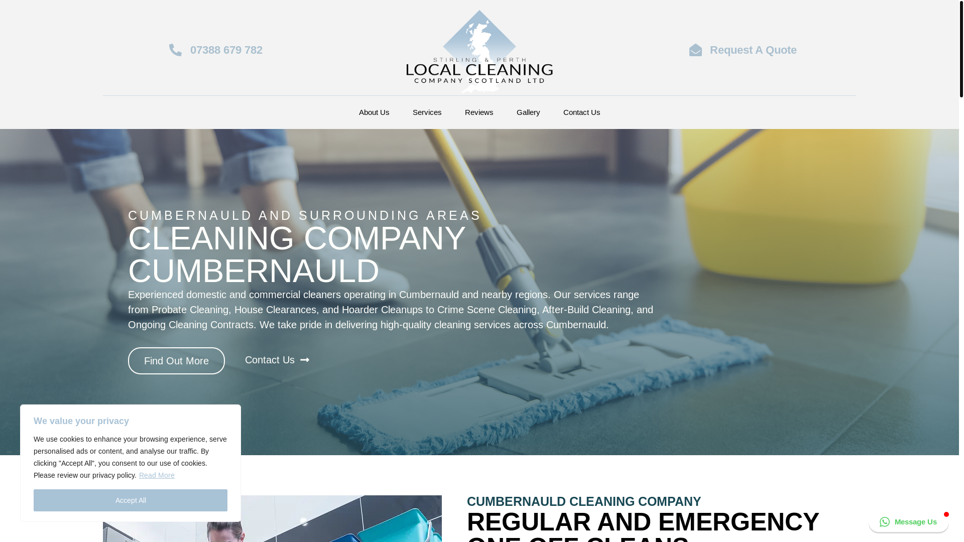 website screenshot of https://cleaningcompanylivingston.co.uk/