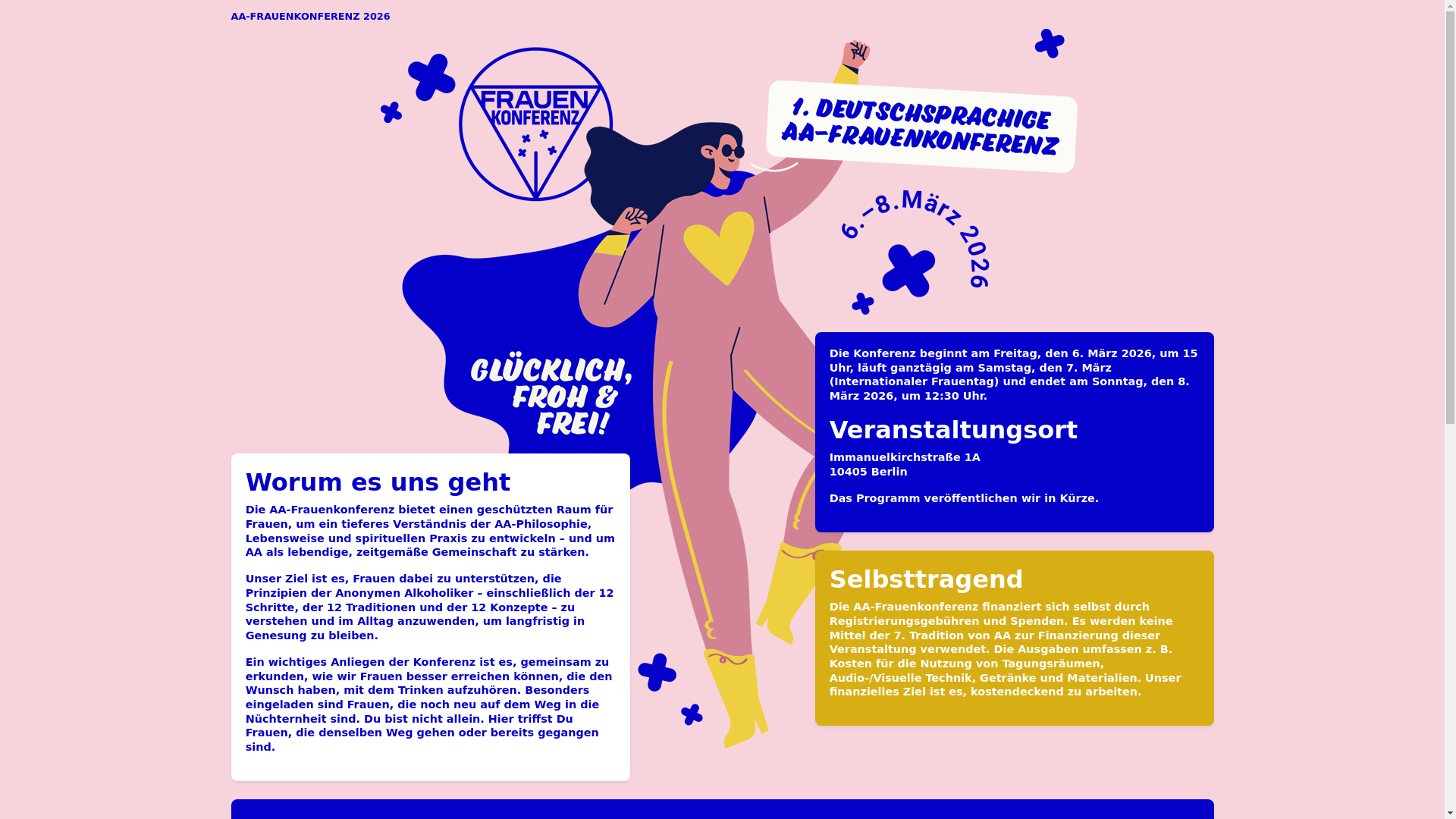 website screenshot of https://aa-frauenkonferenz.de/
