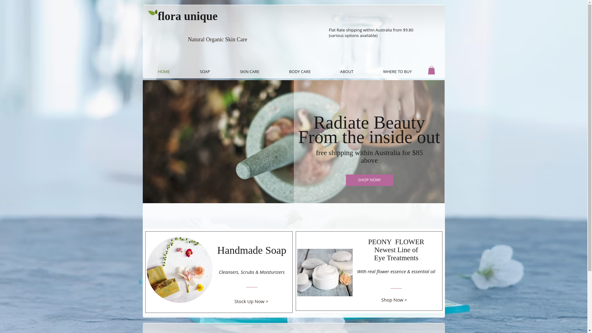 website screenshot of https://floraunique.online/