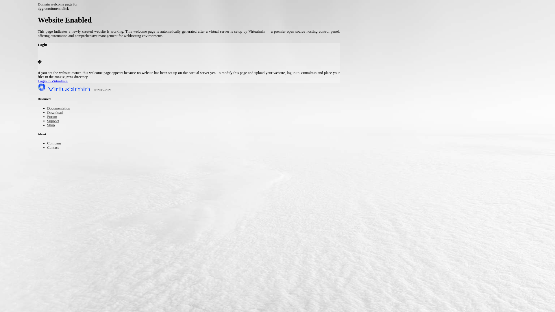 website screenshot of https://dygrecruitment.click/