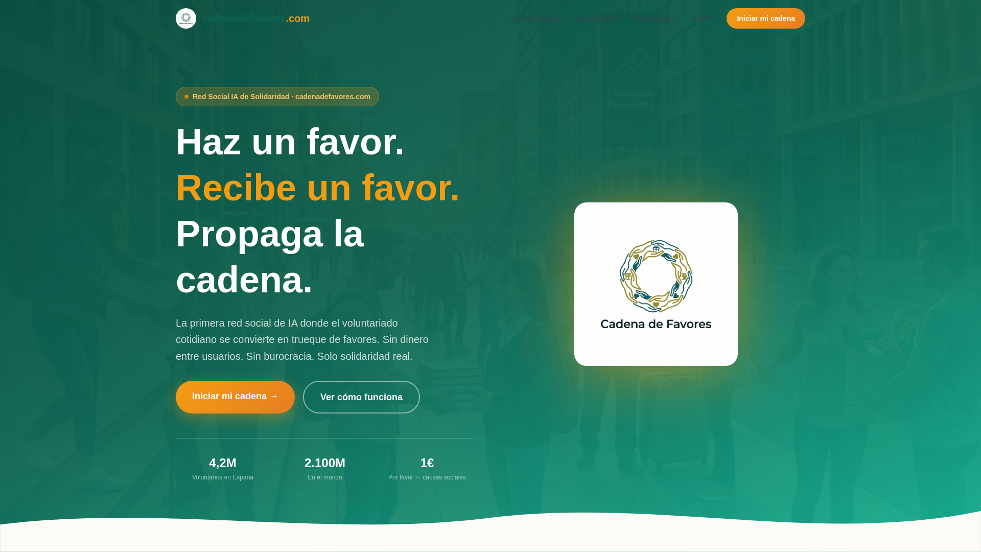 website screenshot of https://micadenadefavores.es