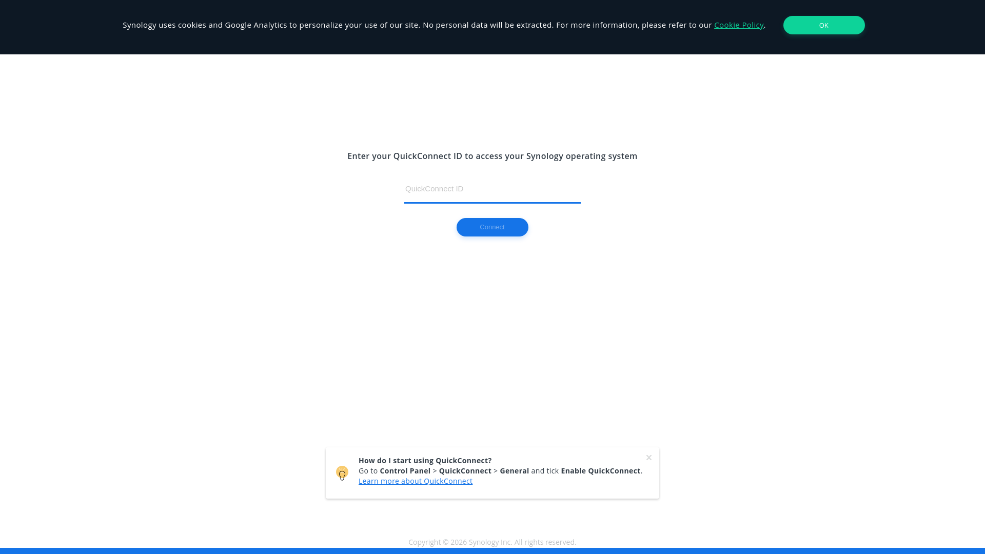 website screenshot of https://QUICkCOnnEct.to