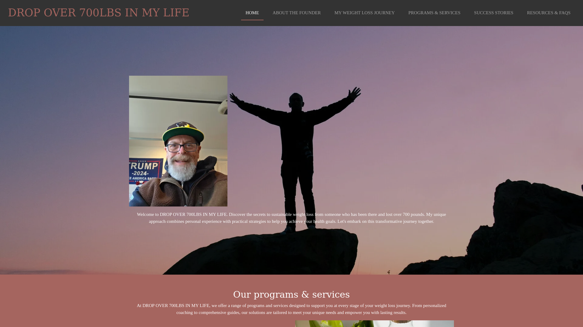 website screenshot of https://drop-over-700lbs-in-my-life.net/