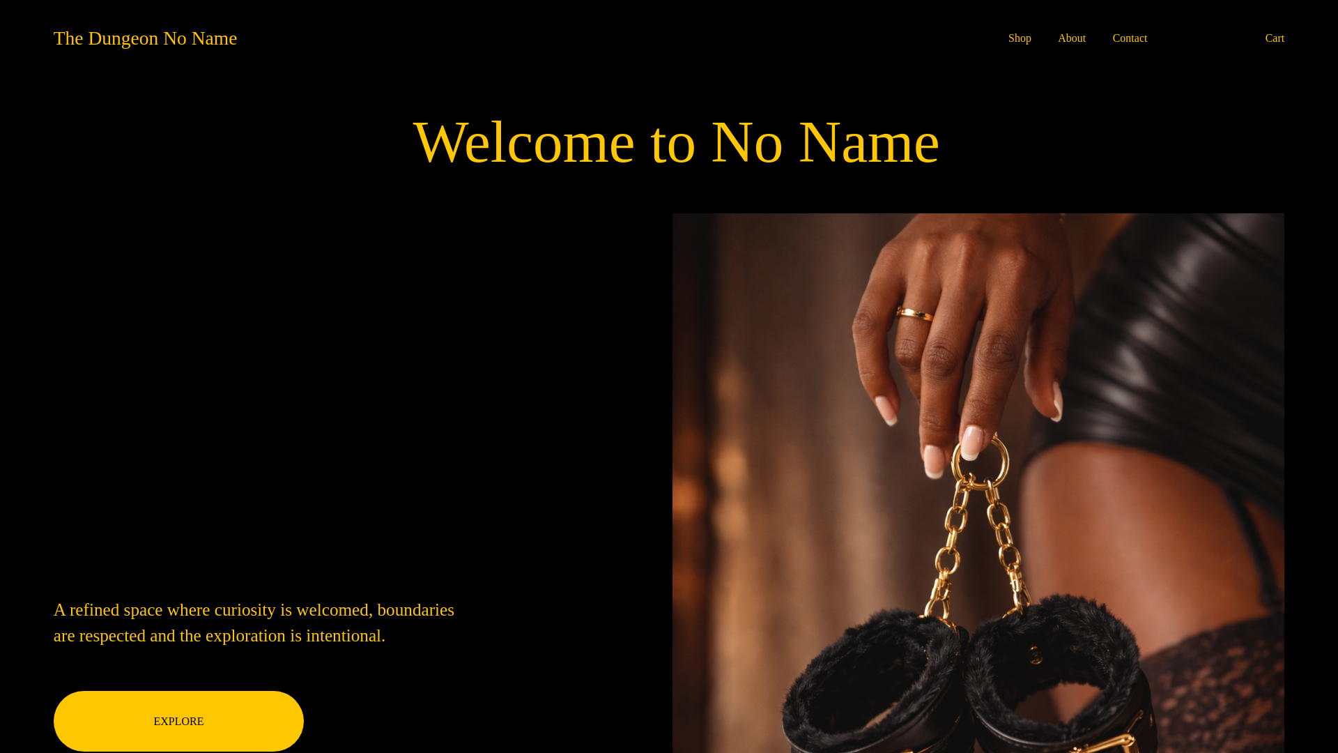 website screenshot of https://thedungeonnoname.com/