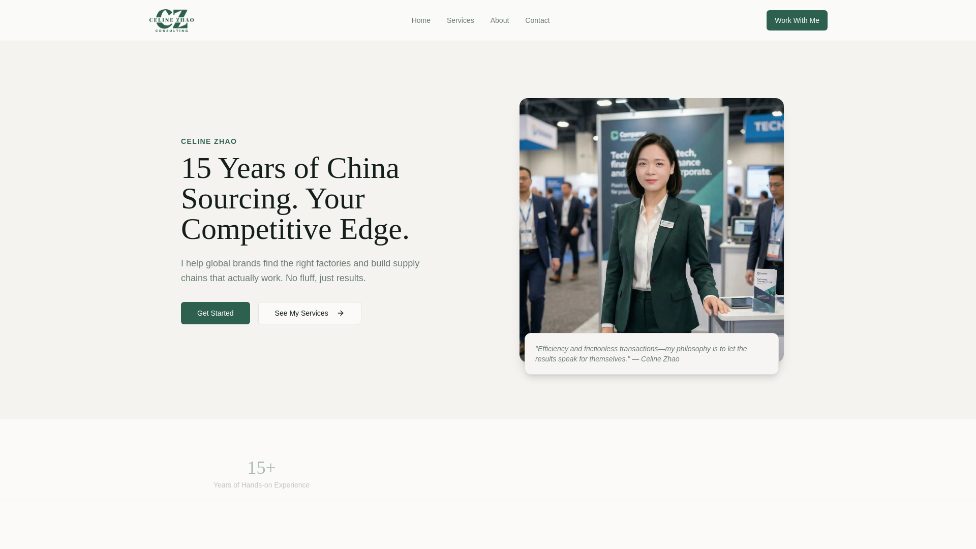 website screenshot of https://celine-zhao.pages.dev/