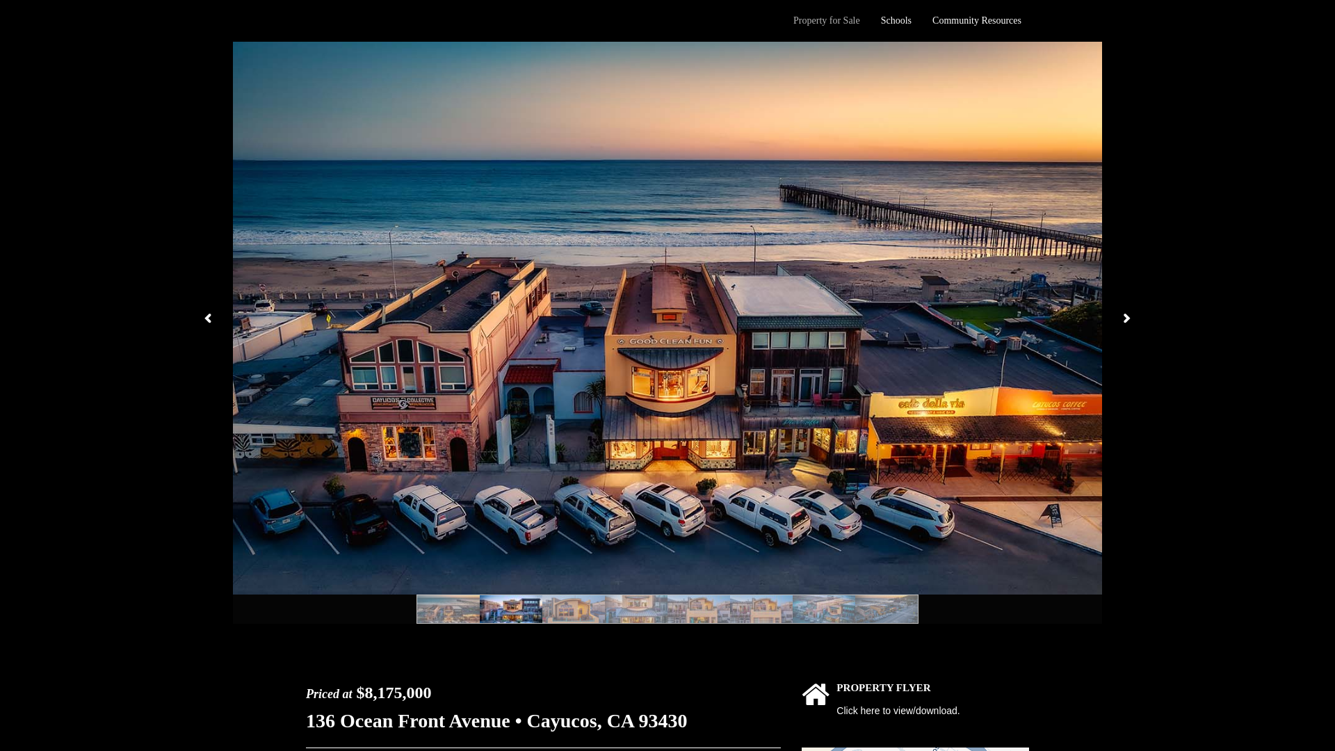 website screenshot of https://136oceanfront.net/