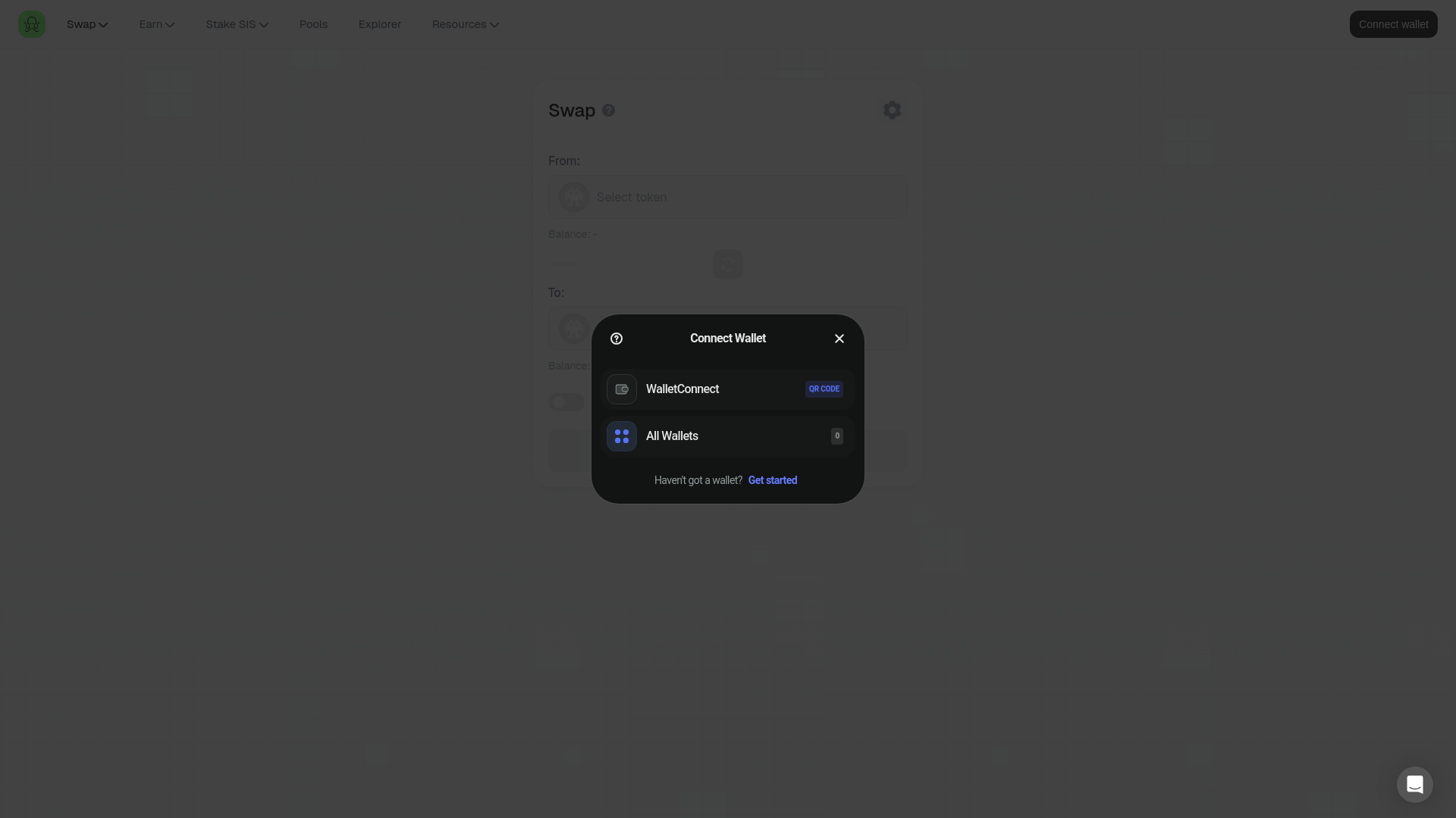 website screenshot of https://symbiosis-finance.com