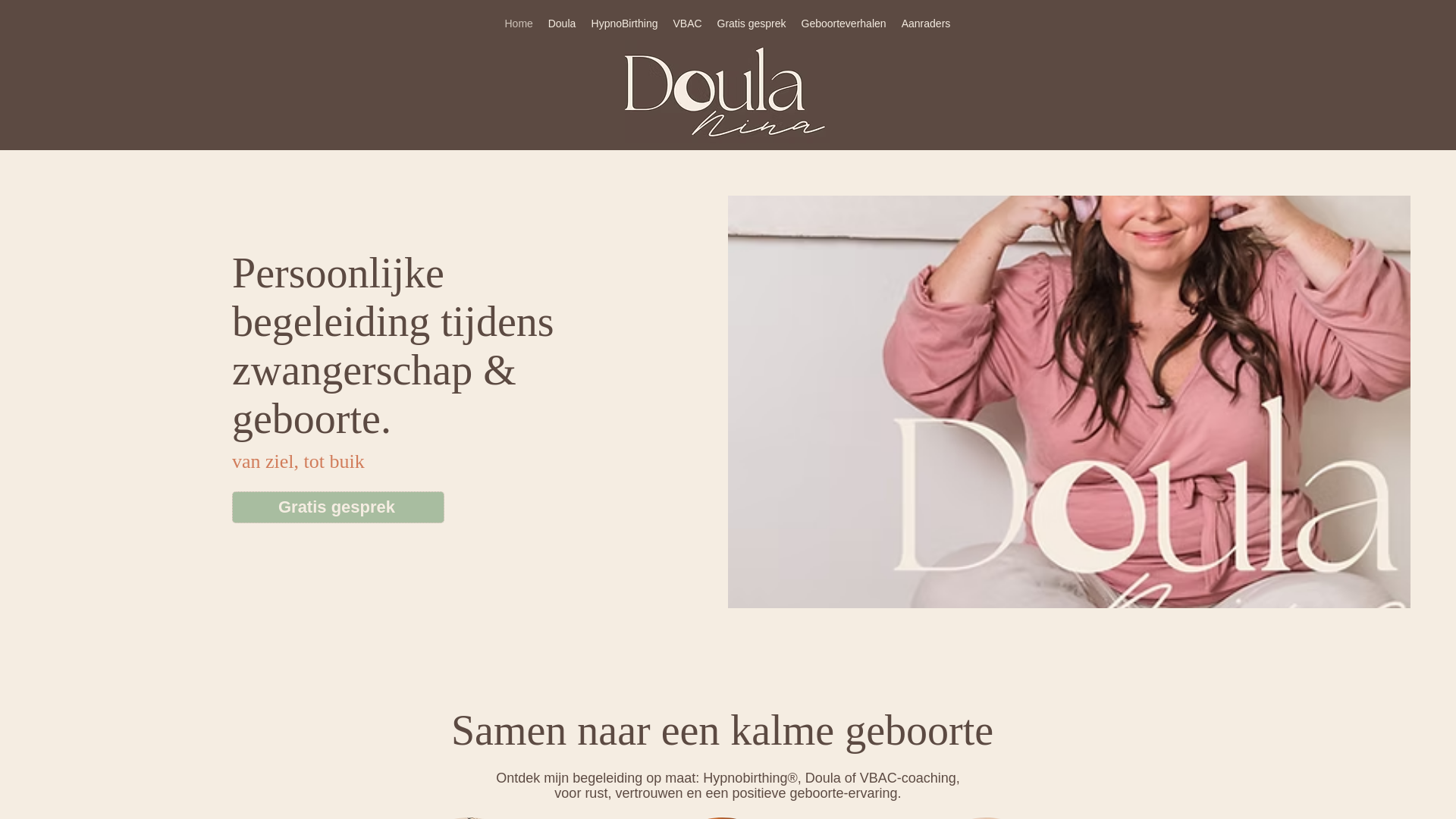 website screenshot of https://doulanina.be/