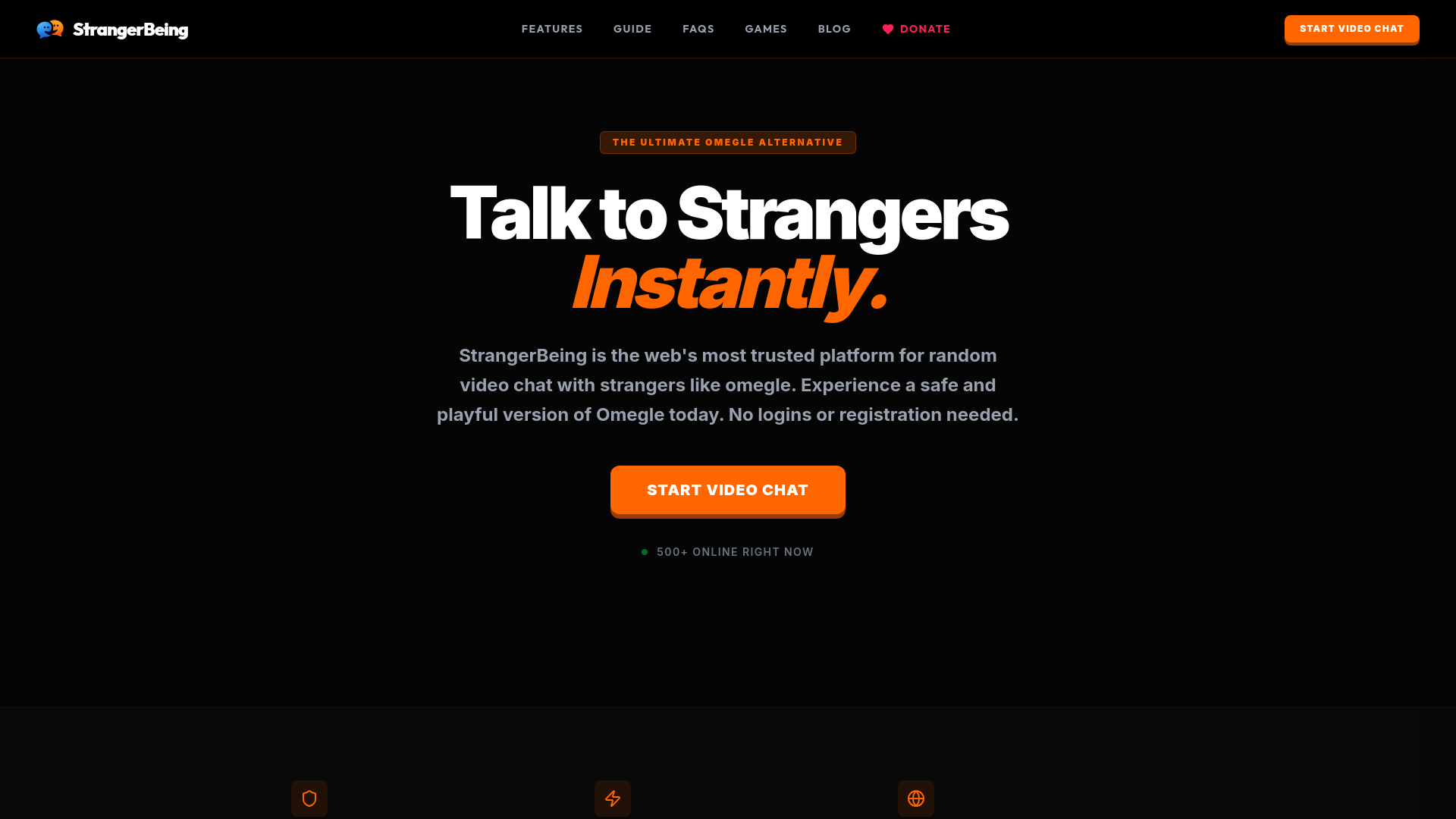 website screenshot of https://strangerbeing-frontend.pages.dev/