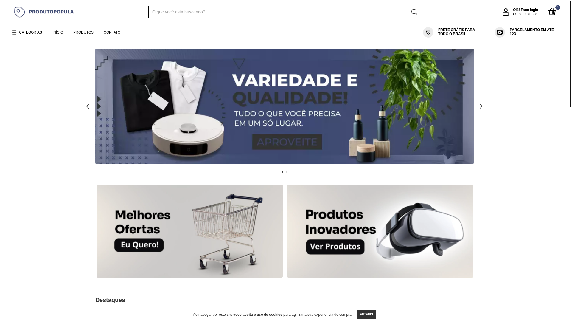 website screenshot of https://popularproducts.com.br/