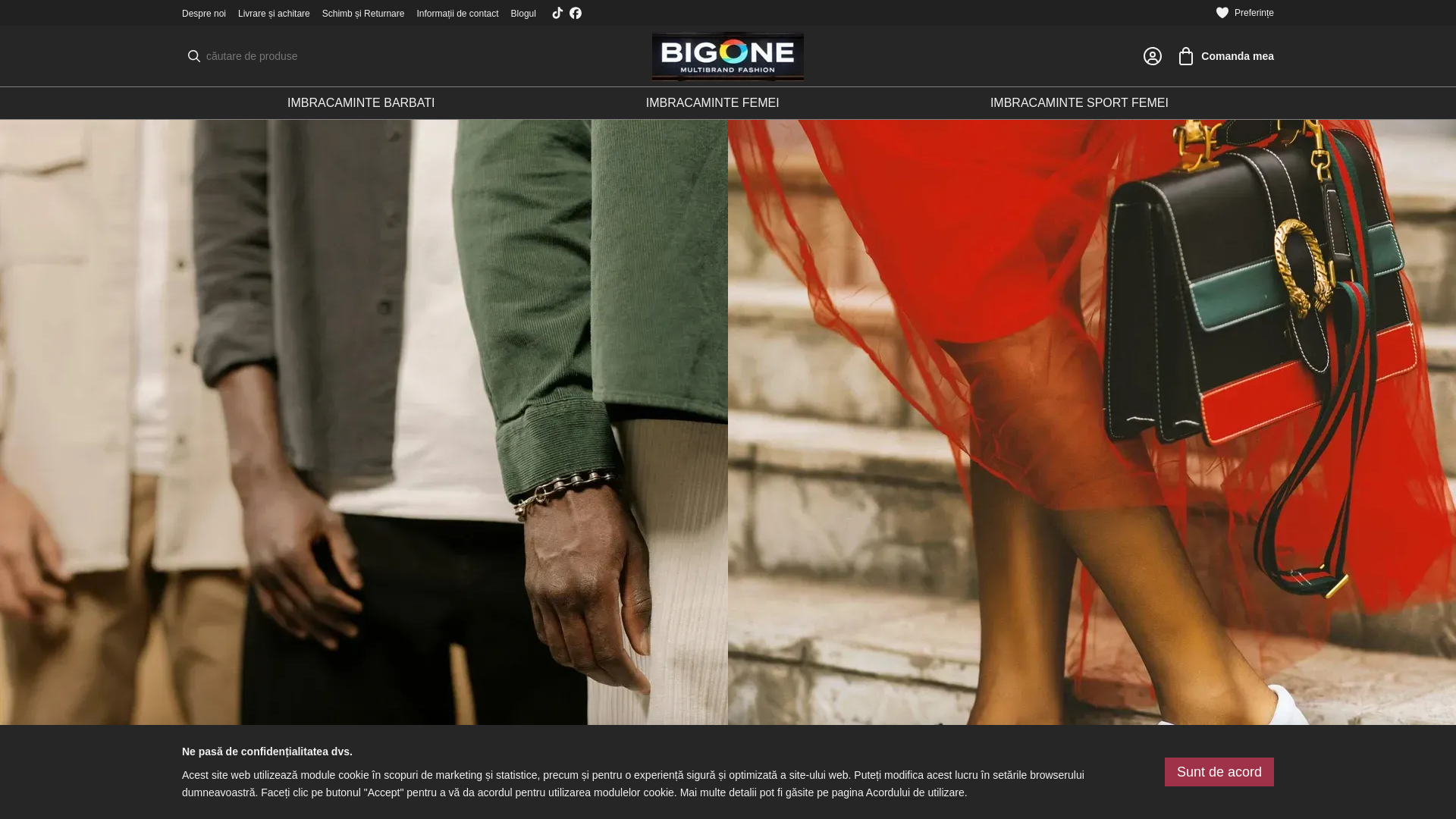 website screenshot of https://bigoneonline.ro/