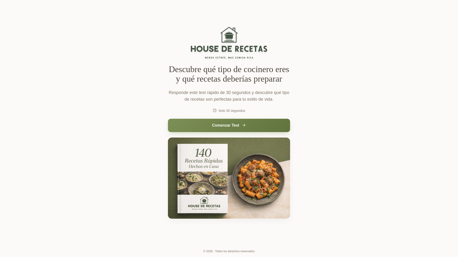 website screenshot of https://housederecetas.shop/
