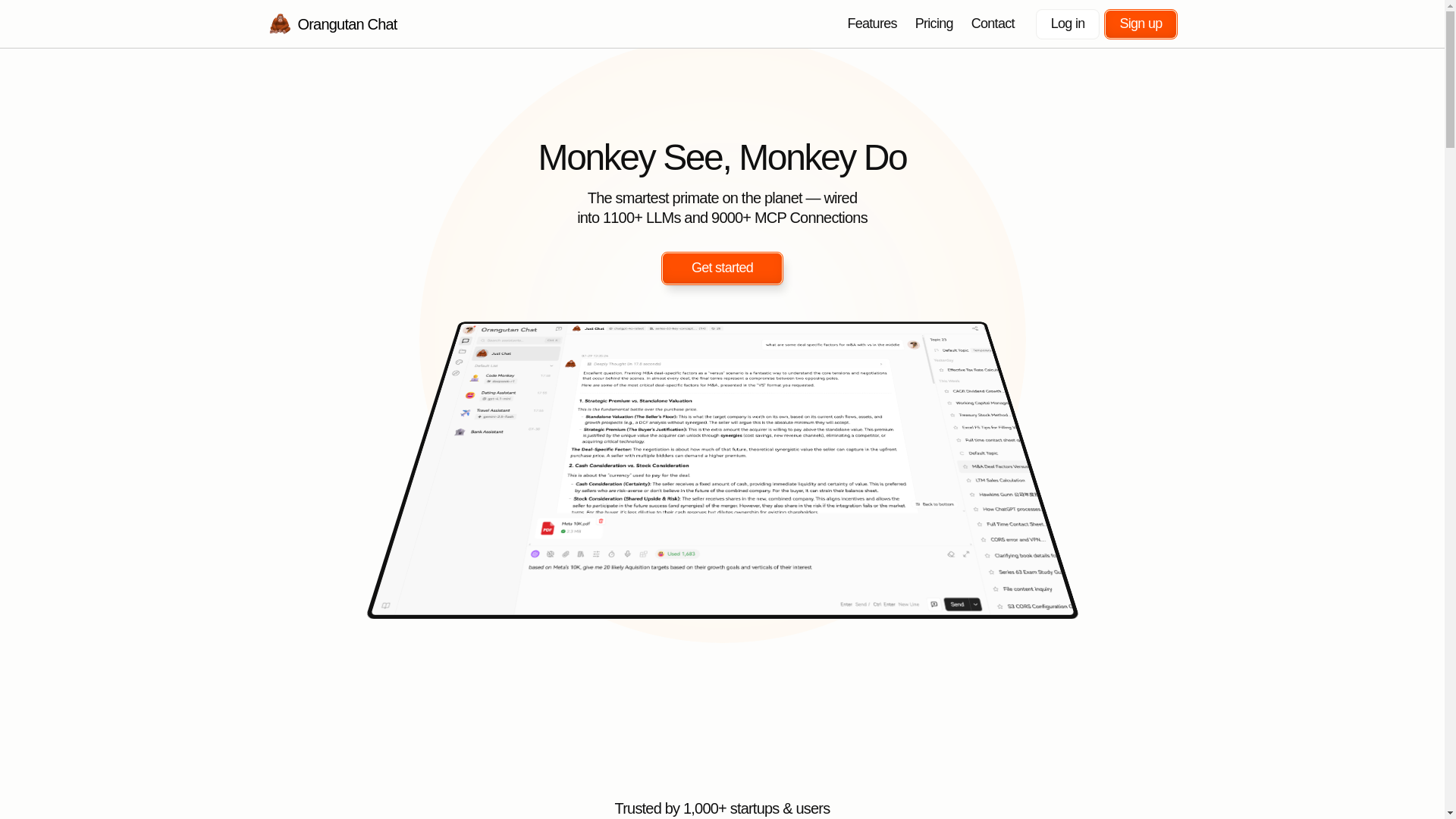 website screenshot of https://orangutaniq.com/