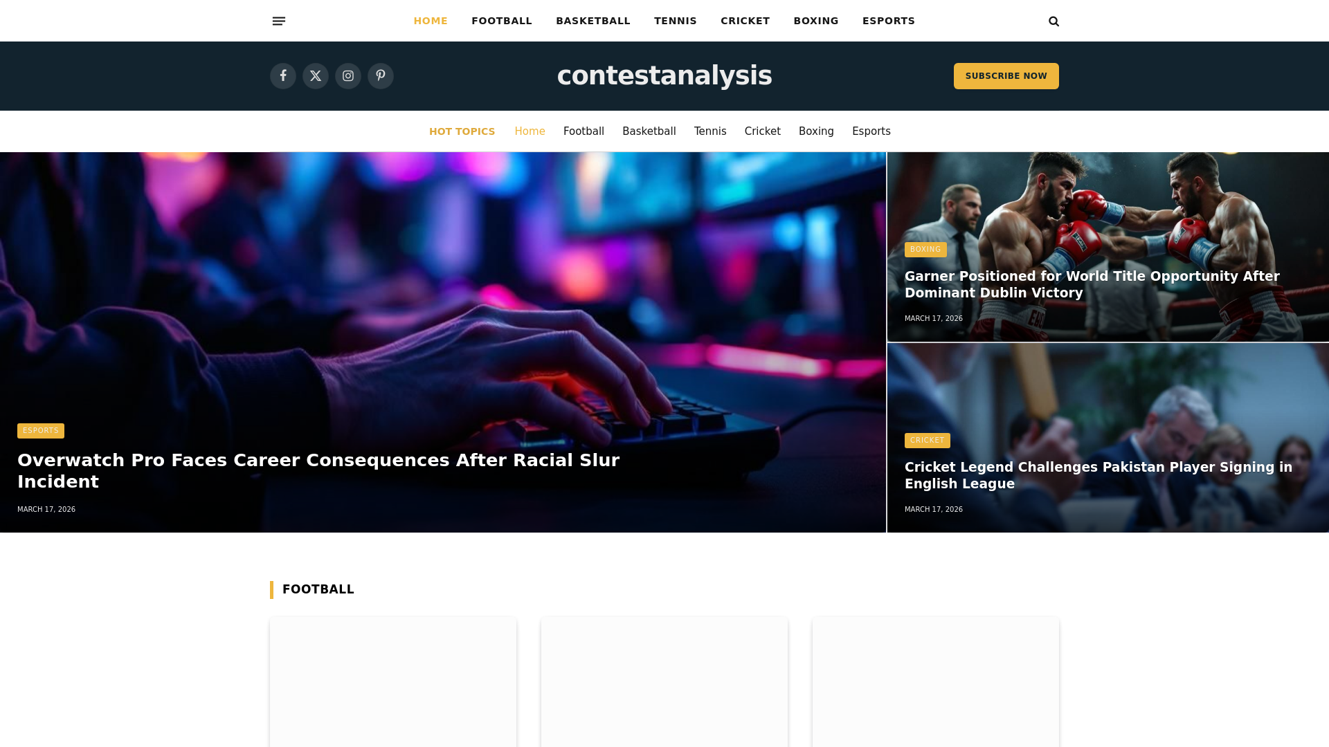 website screenshot of https://contestanalysis.com/