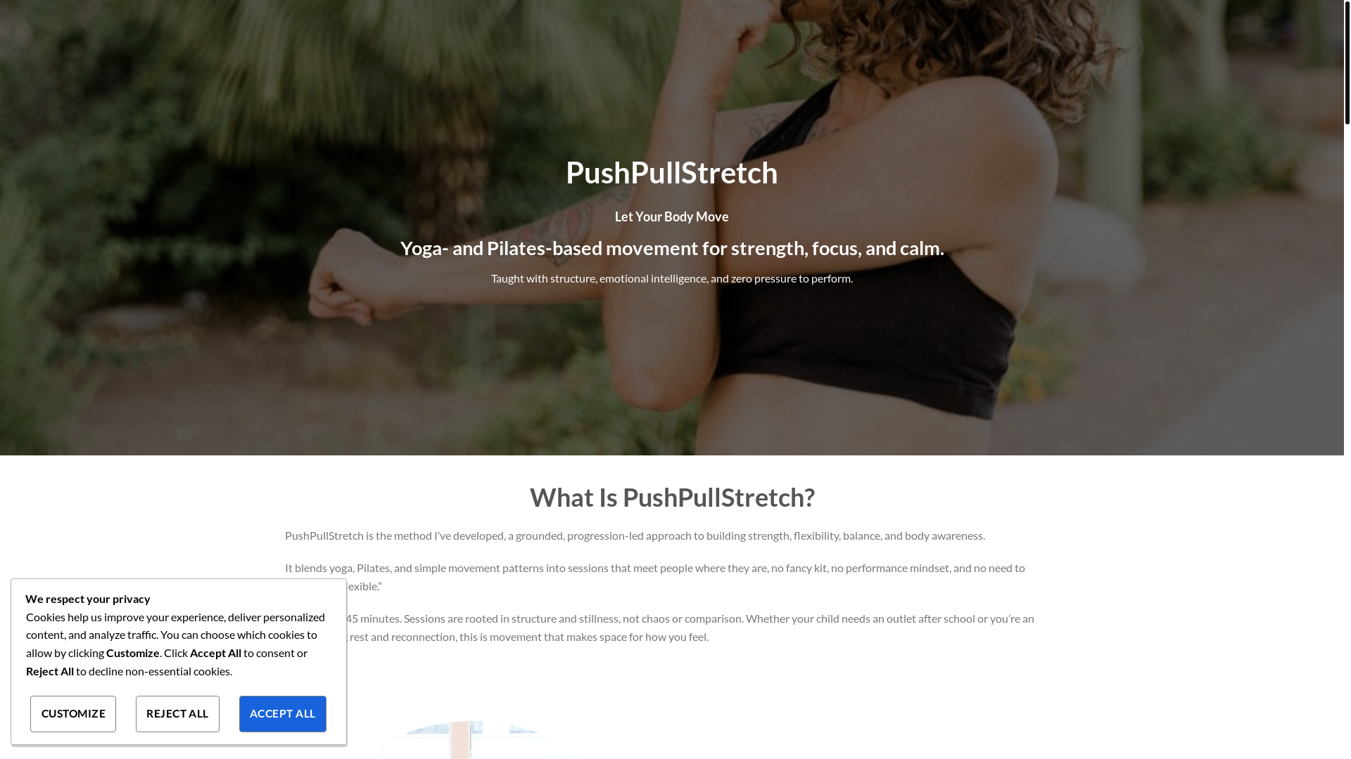 website screenshot of https://pushpullstretch.co.uk/