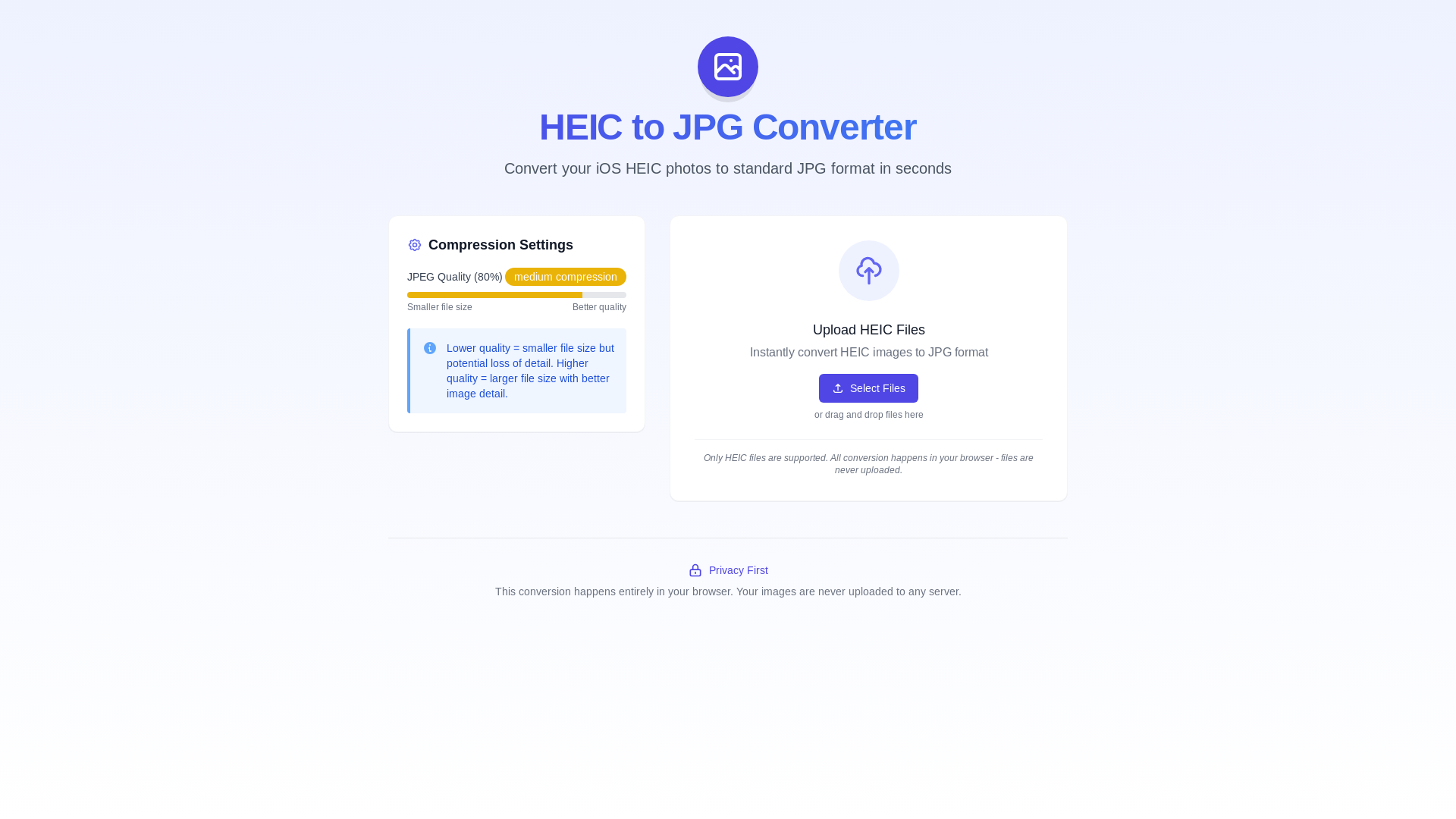 website screenshot of https://fastheictojpg.in/