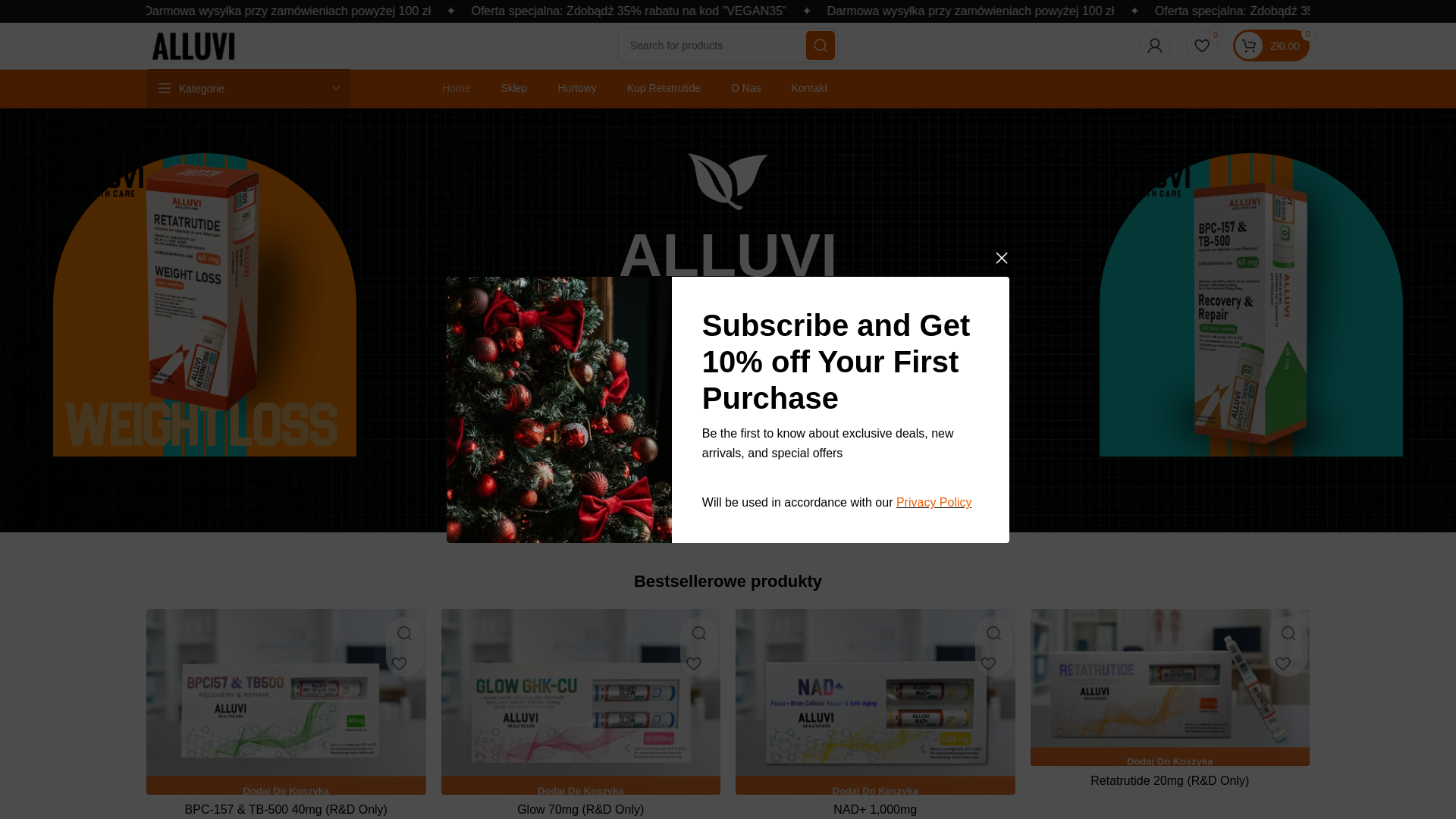website screenshot of https://alluvi-polska.com/