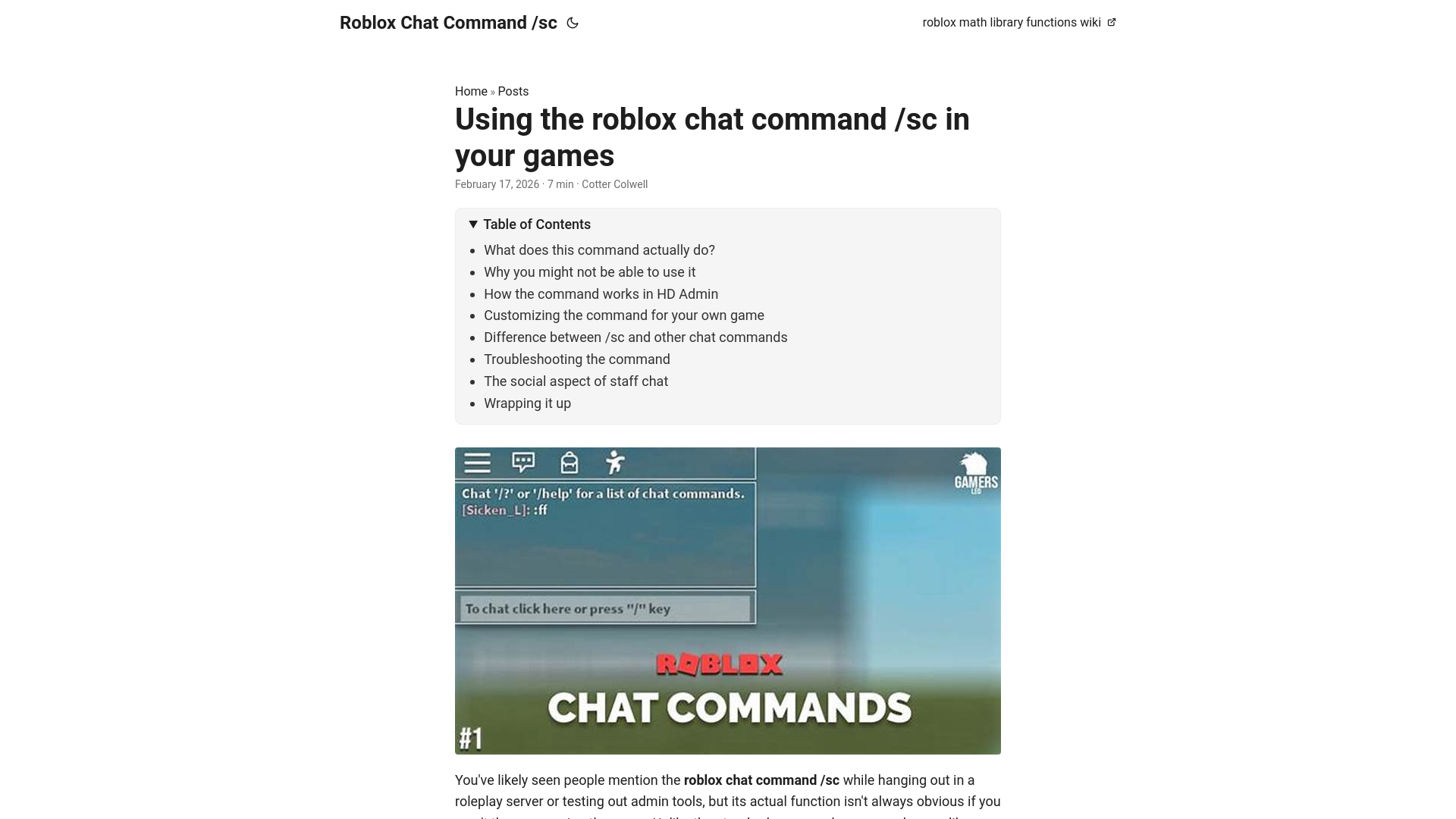 website screenshot of https://roblox-chat-command-sc.pages.dev/