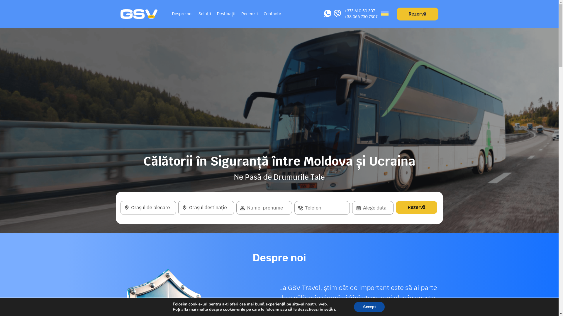 website screenshot of https://gsvtravel.md/