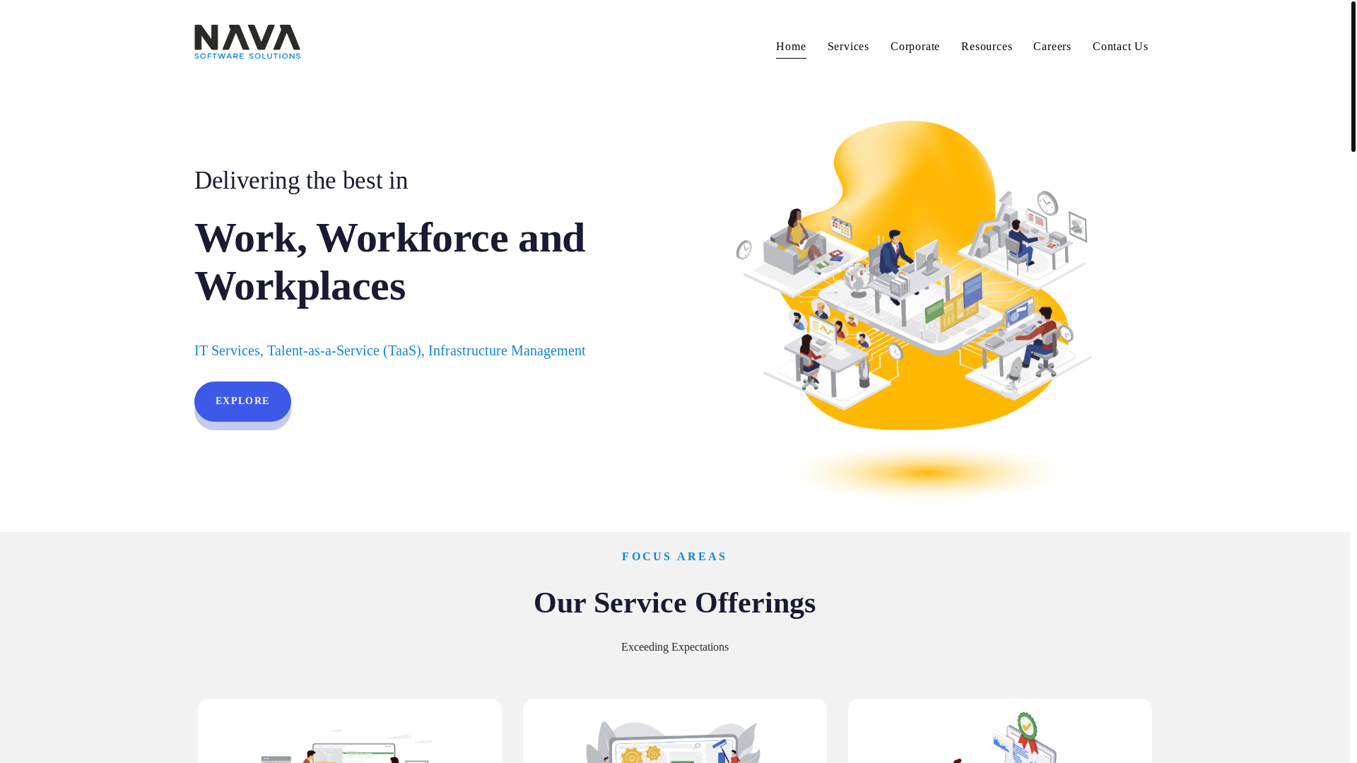website screenshot of https://navaaws.com/