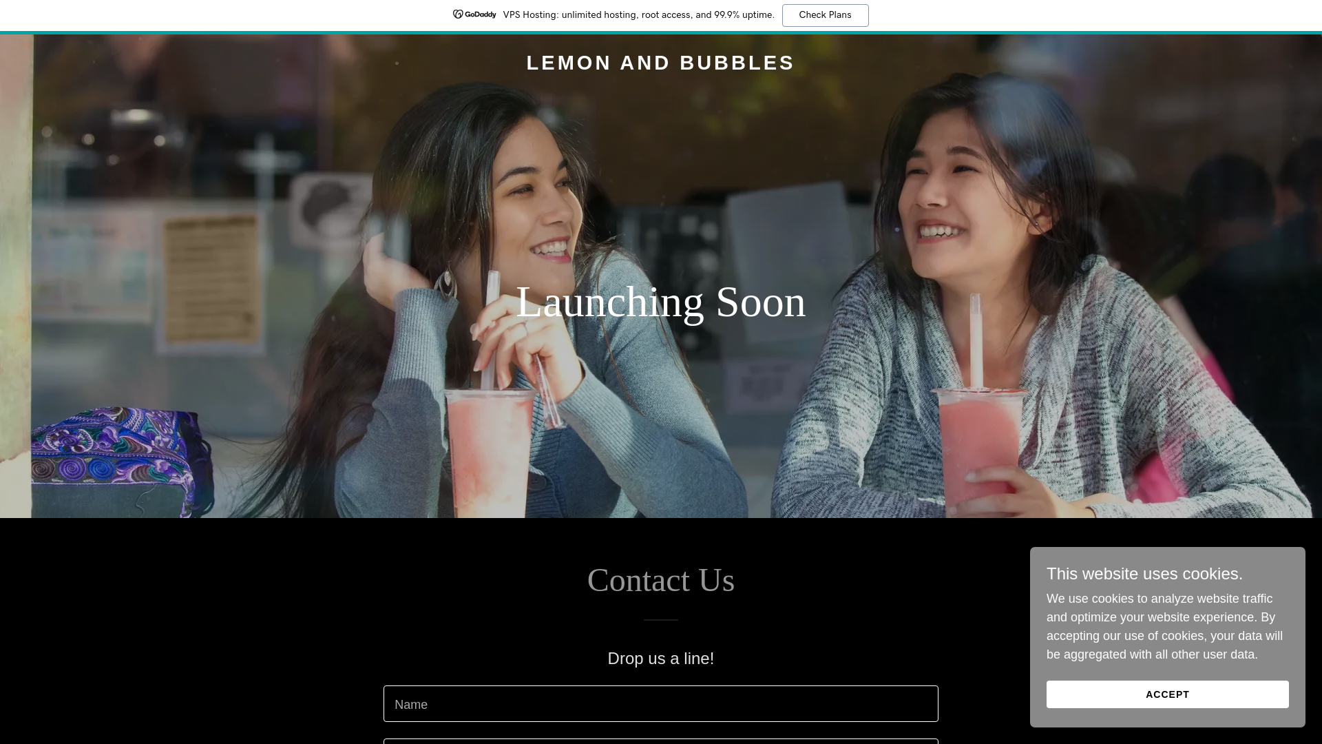 website screenshot of https://lemonandbubbles.com.au/