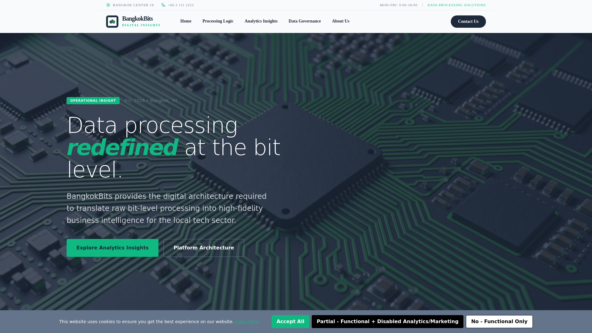 website screenshot of https://bangkokbits.digital/