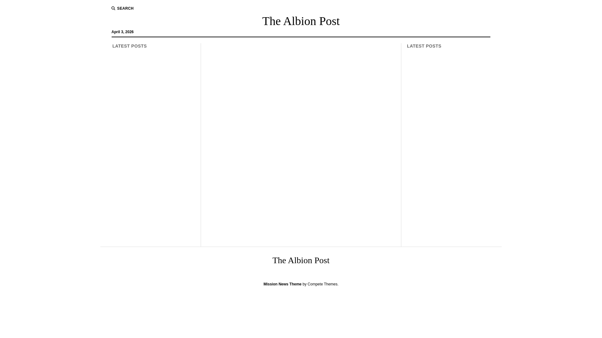 website screenshot of https://thealbionpost.com